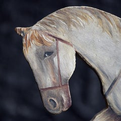 Early 20th Century Folk art German Pull along Horse Toy