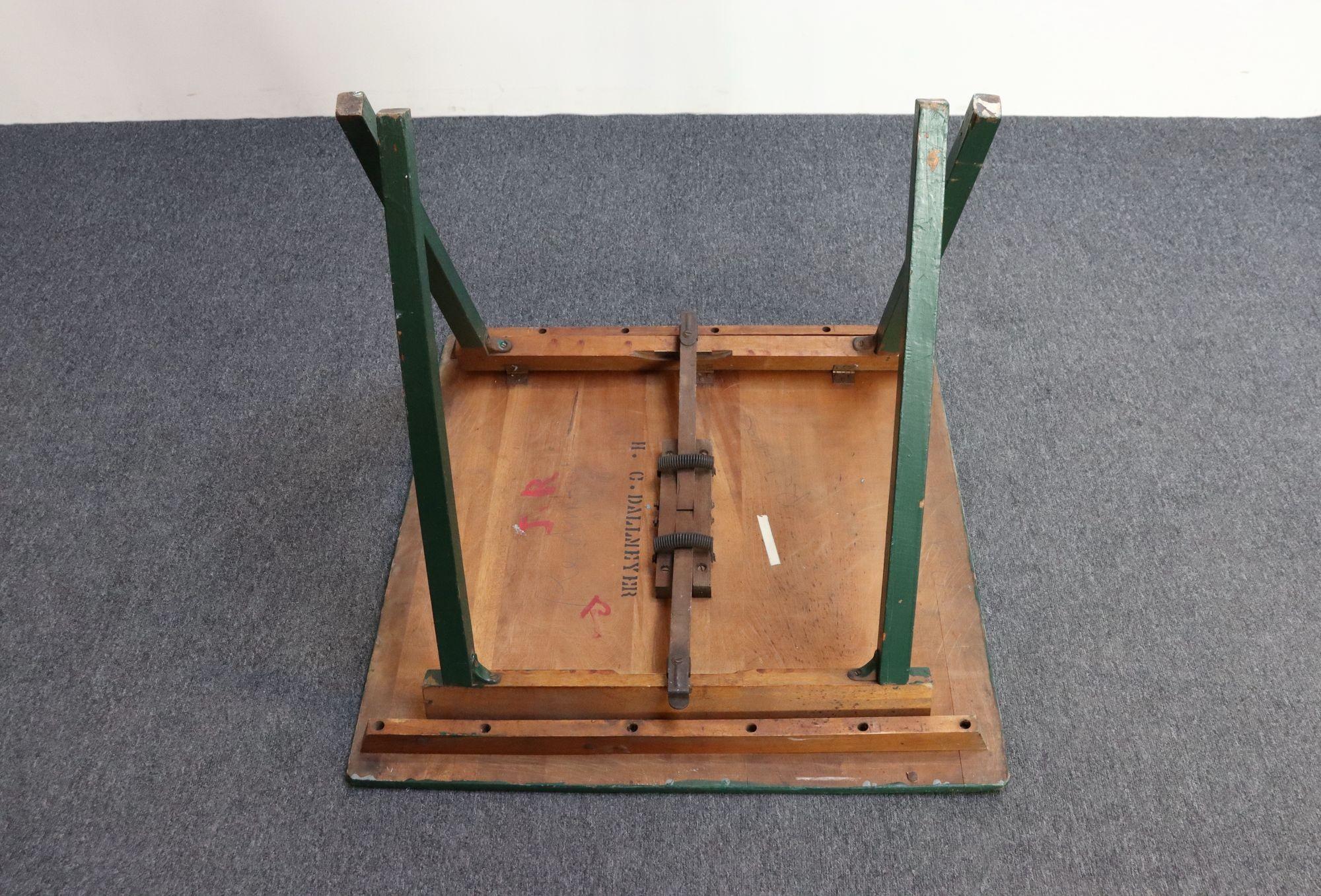 Early 20th Century Folk Art Hand-Painted Collapsible Game Table / Chess Board For Sale 2