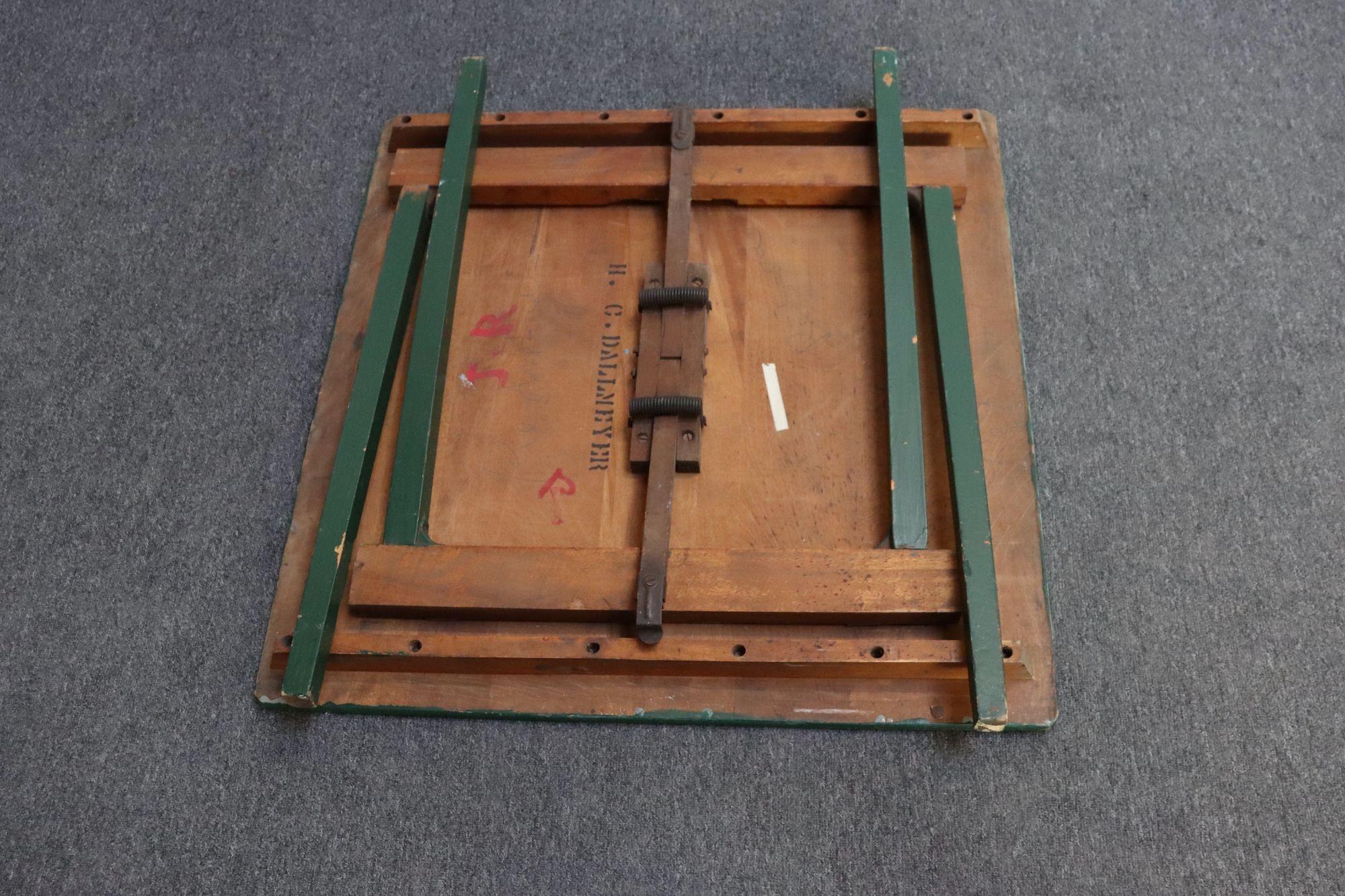 Early 20th Century Folk Art Hand-Painted Collapsible Game Table / Chess Board For Sale 3