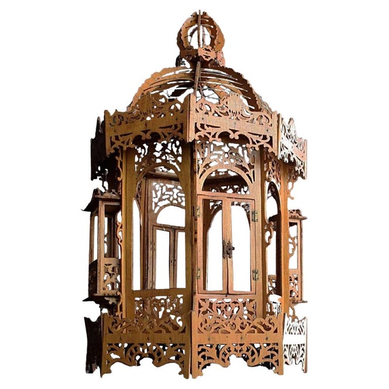 Early 20th Century, Folk Art Handmade Bird Cage For Sale at 1stDibs