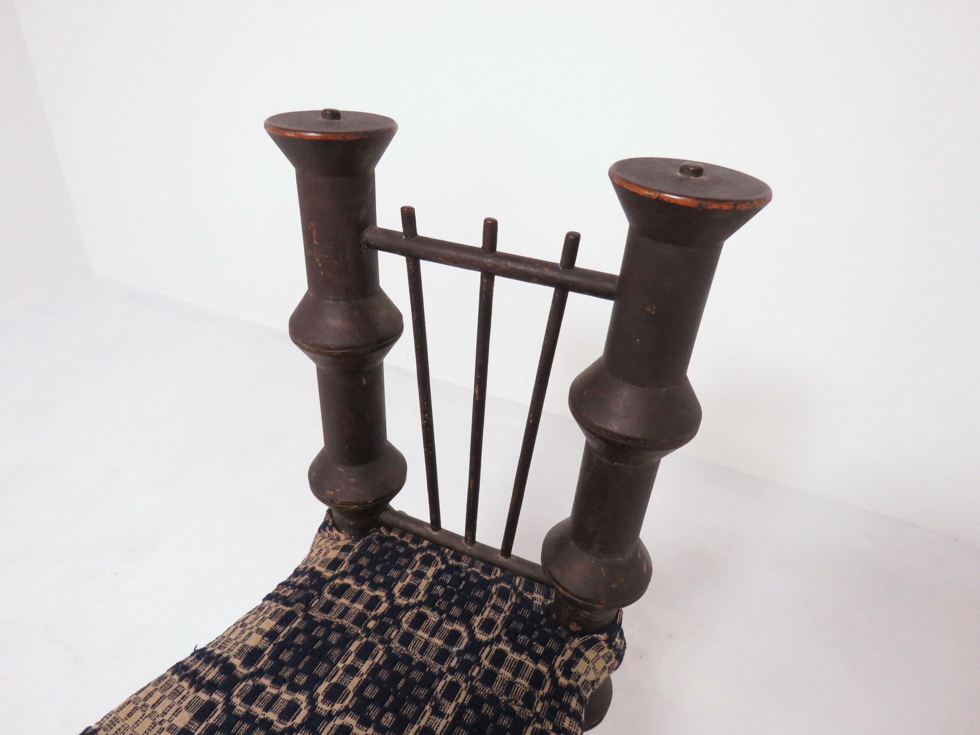 Early 20th Century Folk Art Industrial Era Spool Chair 3