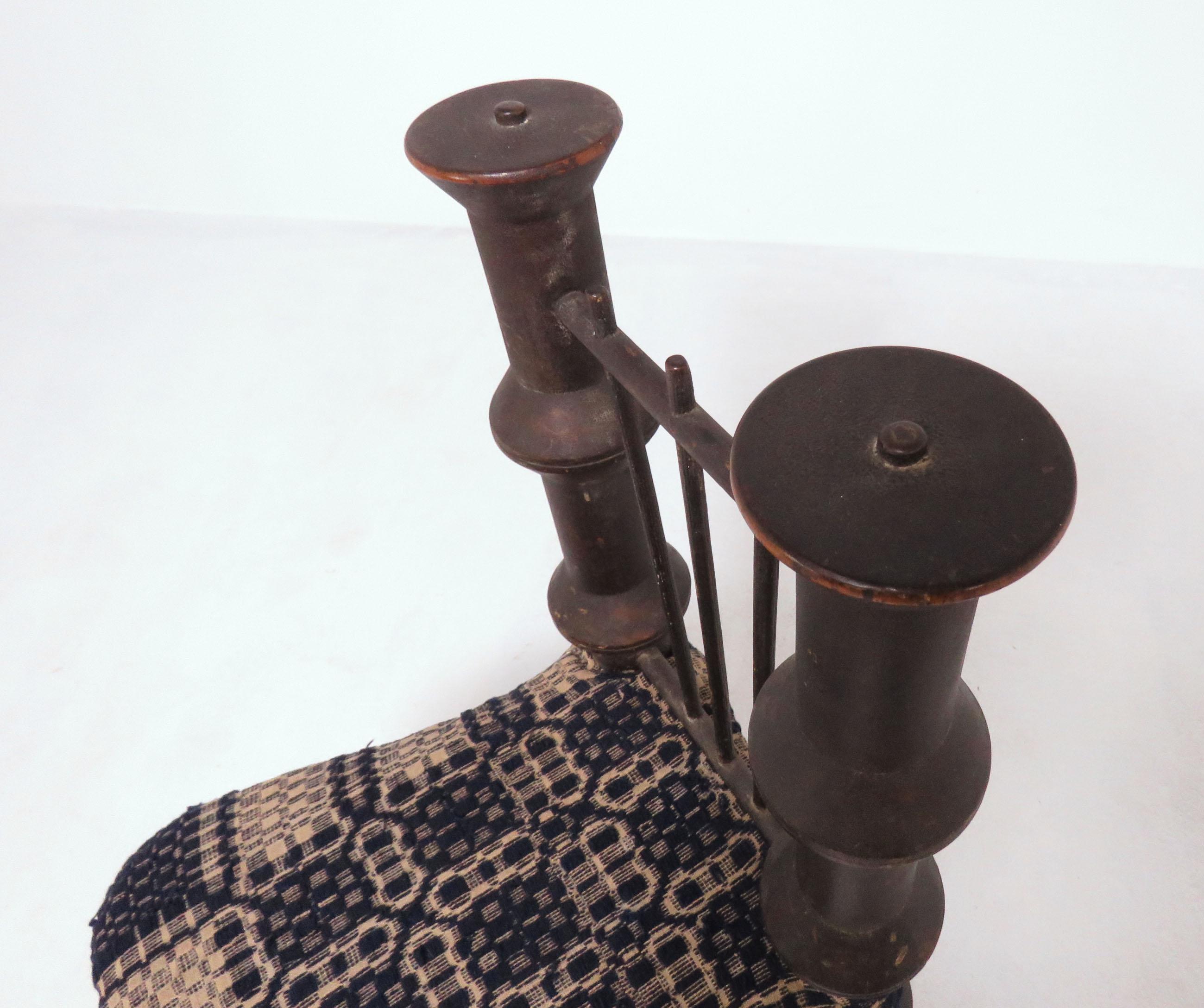 Early 20th Century Folk Art Industrial Era Spool Chair 4