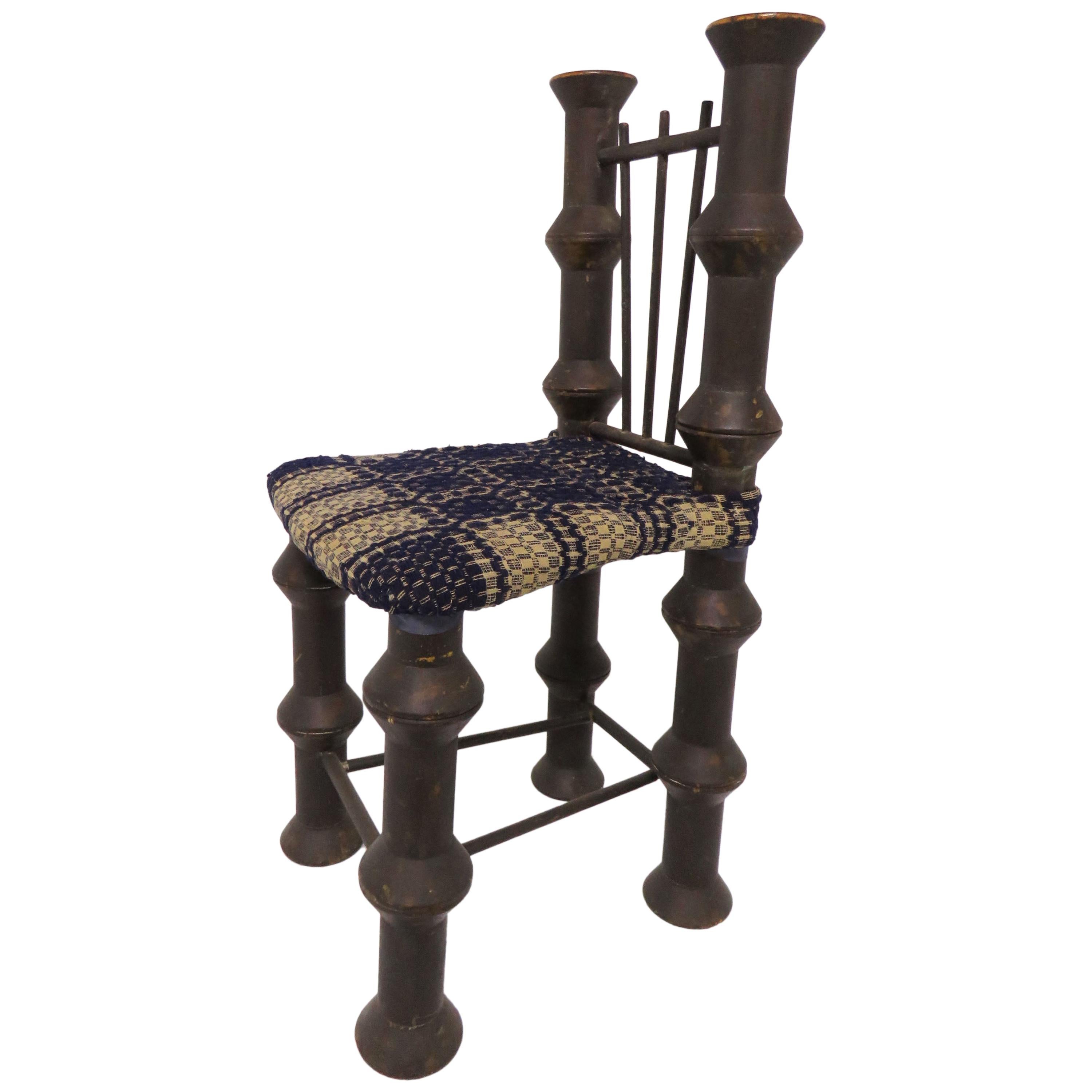 Early 20th Century Folk Art Industrial Era Spool Chair