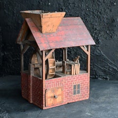 Early 20th Century Folk Art Mechanical Mill Model