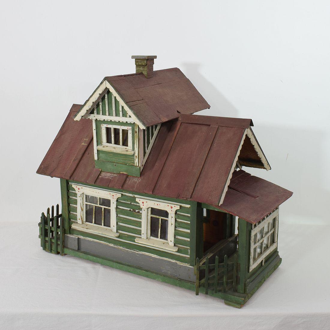 Hand-Crafted Early 20th Century Folk Art Middle European Model of a House