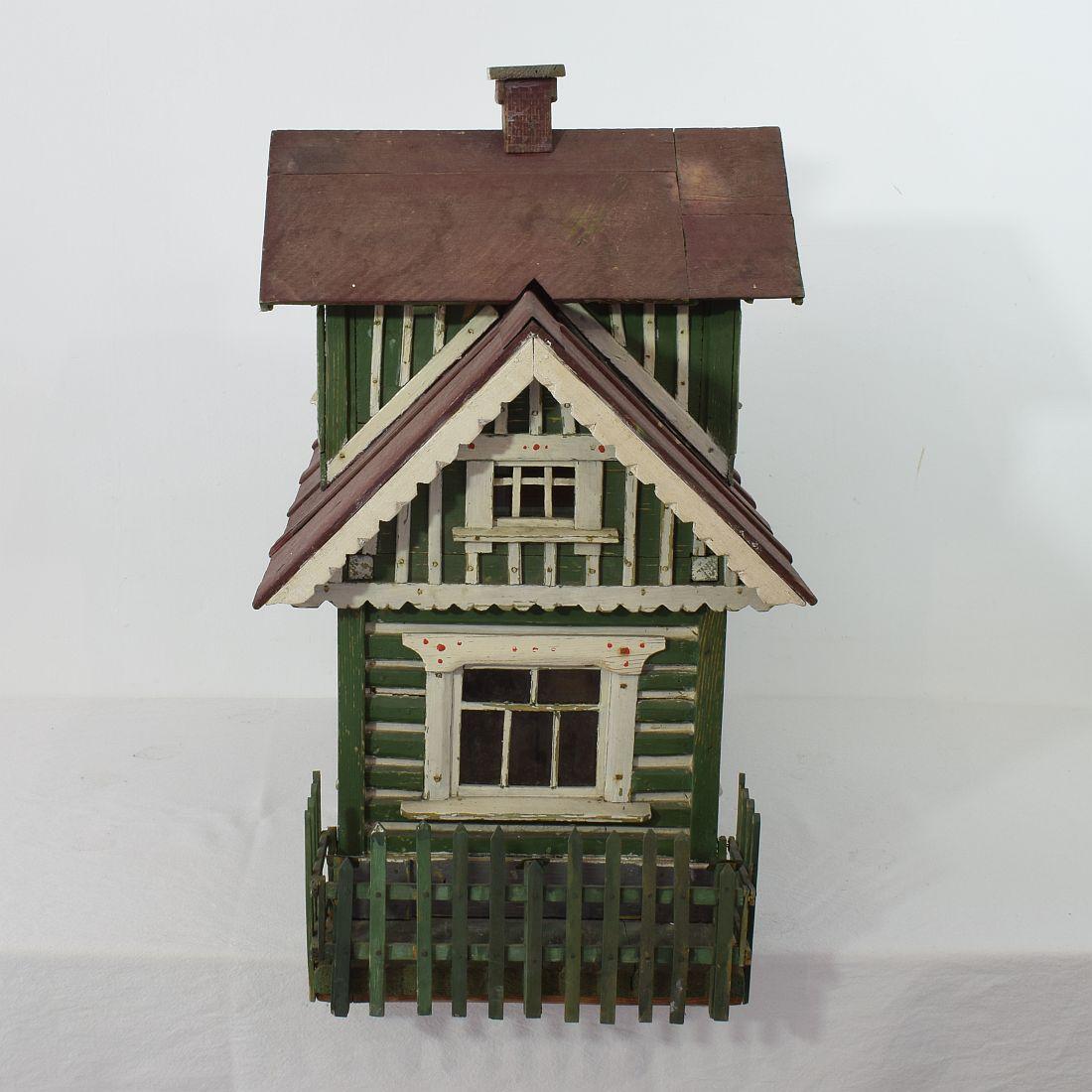 Wood Early 20th Century Folk Art Middle European Model of a House