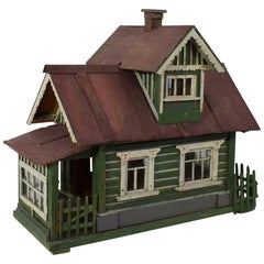 Antique Early 20th Century Folk Art Middle European Model of a House