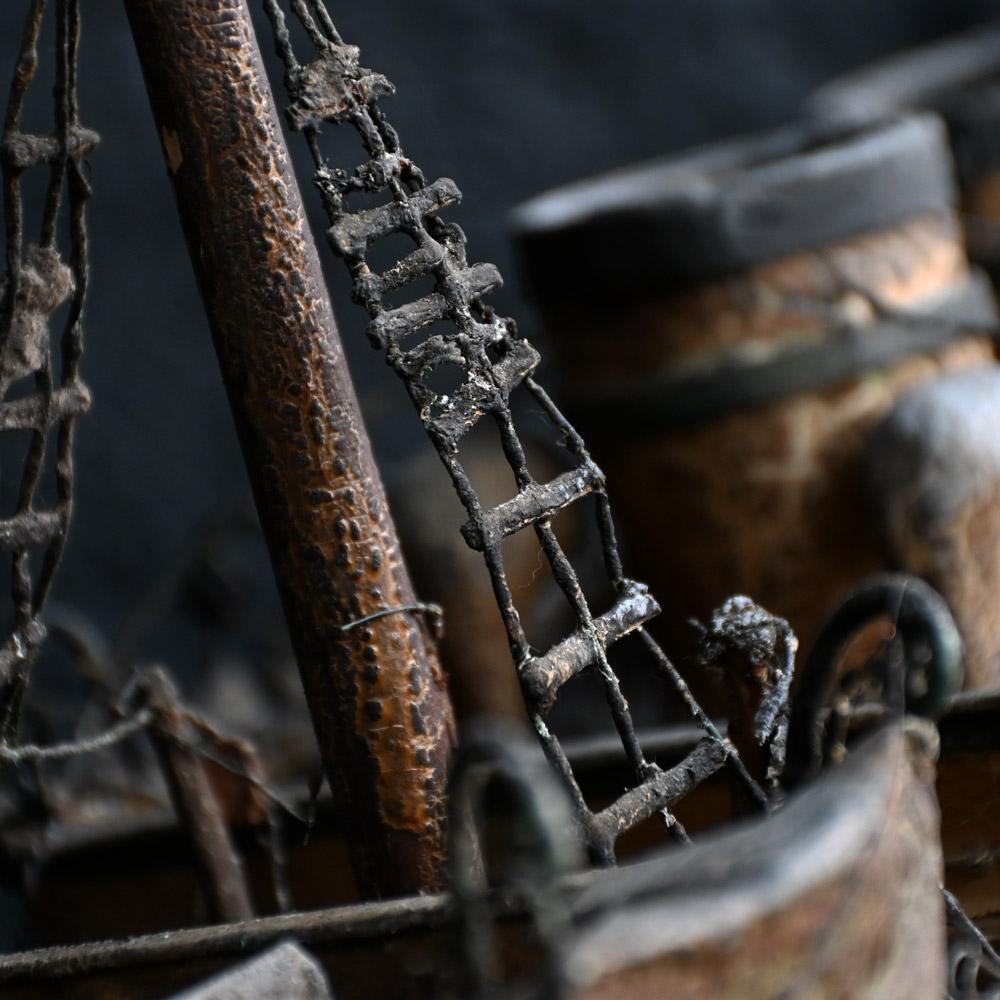 Early 20th Century Folk Art Scratch Built Ship For Sale 5