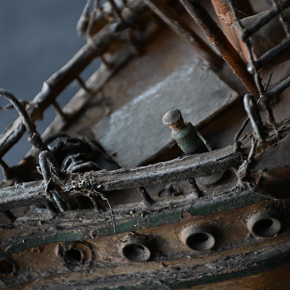 Early 20th Century Folk Art Scratch Built Ship For Sale 7