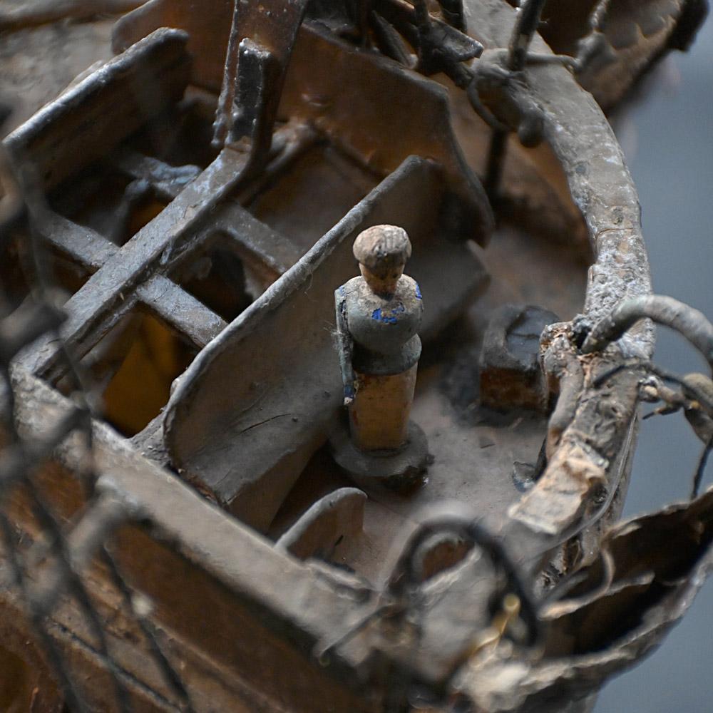 Early 20th Century Folk Art Scratch Built Ship For Sale 8
