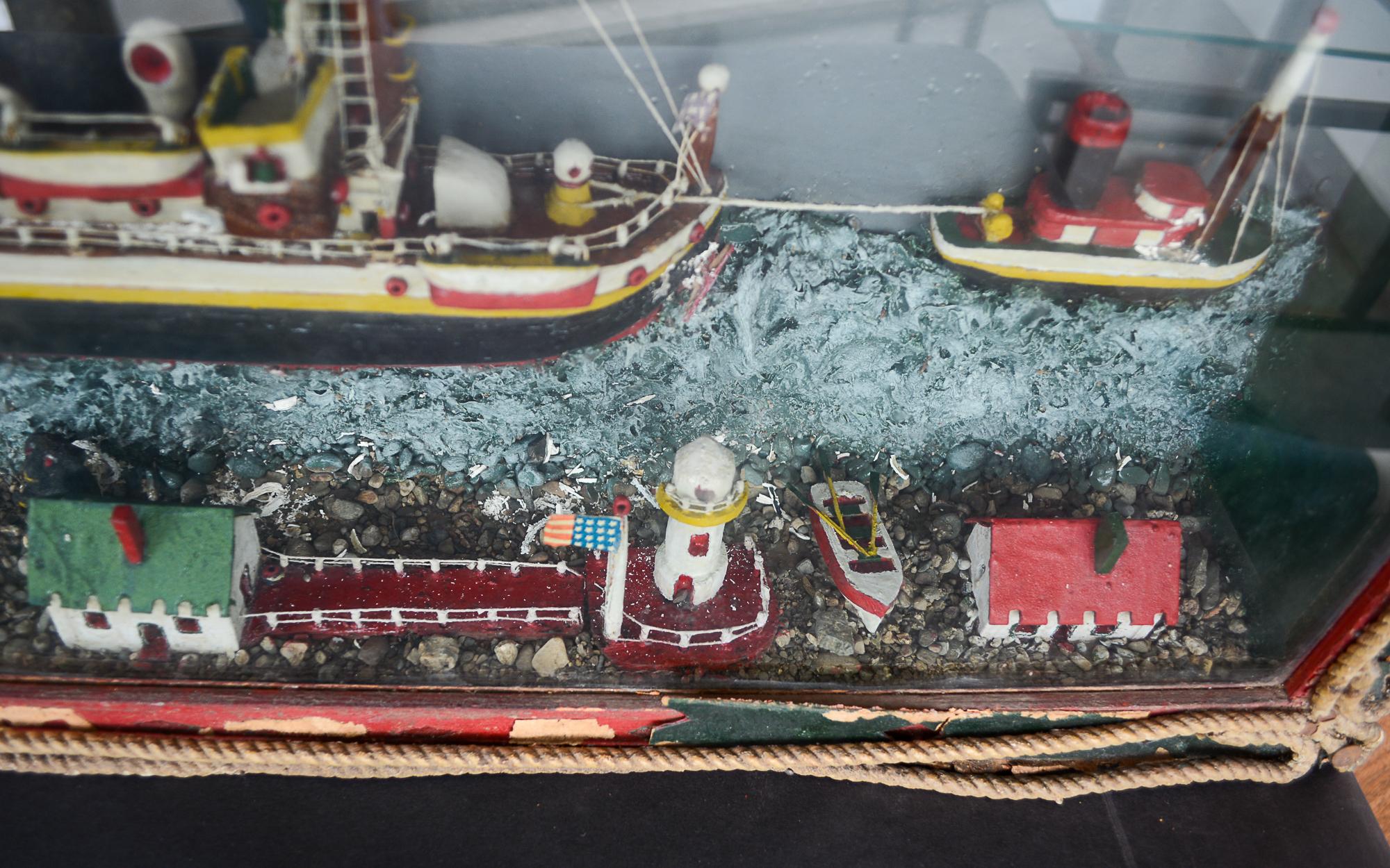 Early 20th Century Folk Art Ship Diorama For Sale 6