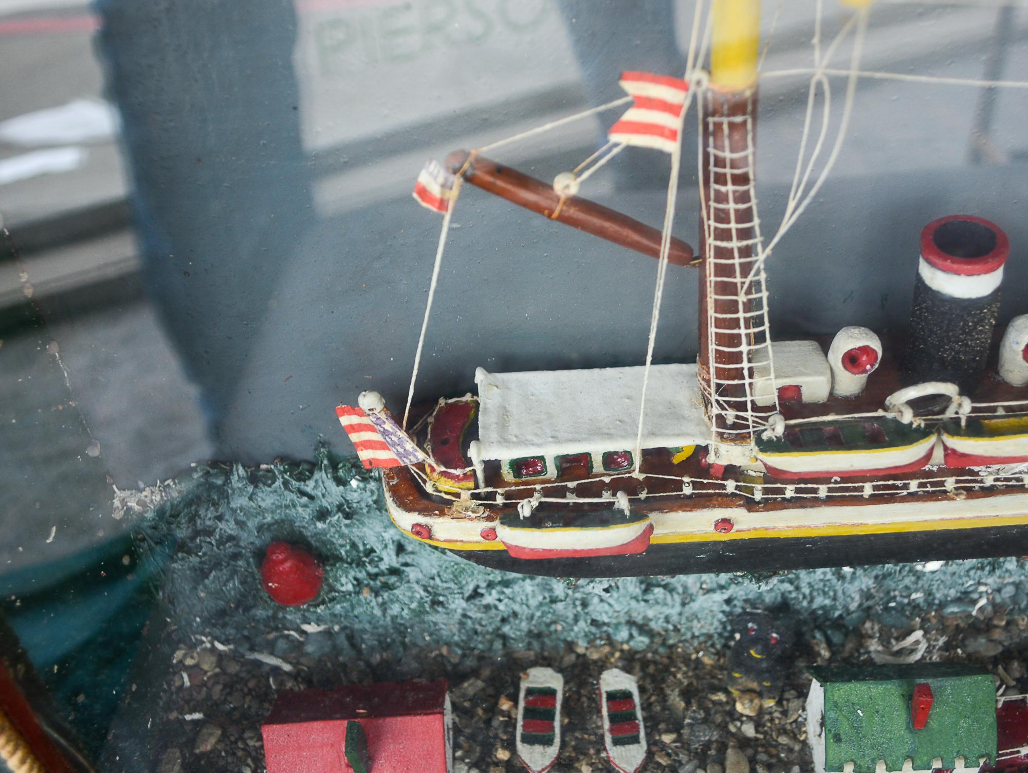 Diorama di nave di arte popolare dell'inizio del XX secolo in vendita 8