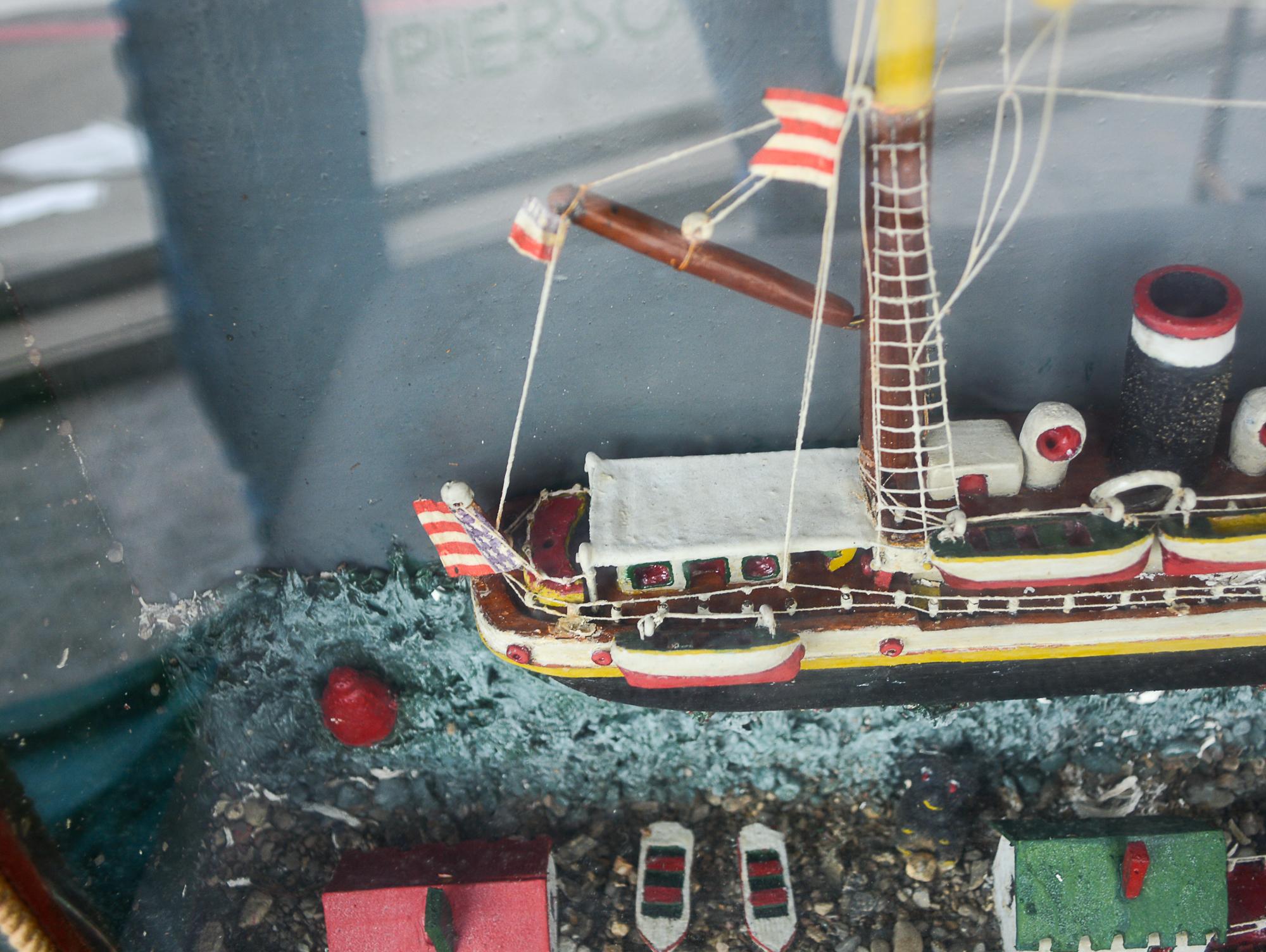 Early 20th Century Folk Art Ship Diorama For Sale 9