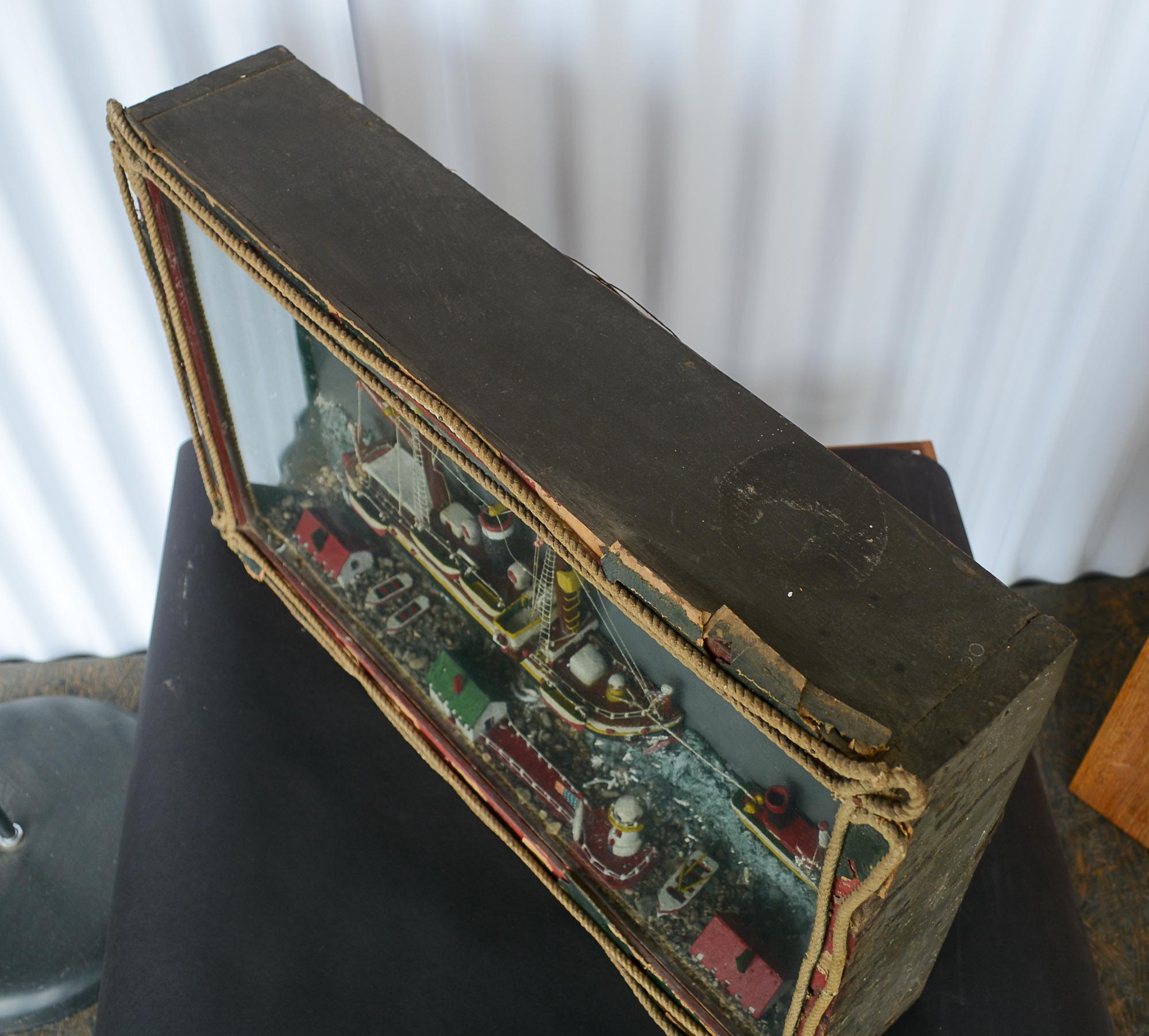 Early 20th Century Folk Art Ship Diorama For Sale 3