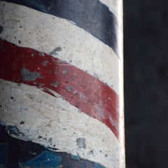 Early 20th Century Folk Art Zinc Barbers Pole Trade Sign