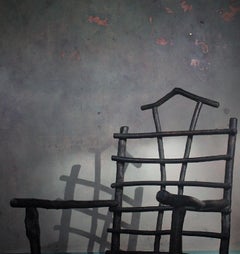 Early 20th Century Folk Outsider Art Vernacular Lichen Twig Armchair