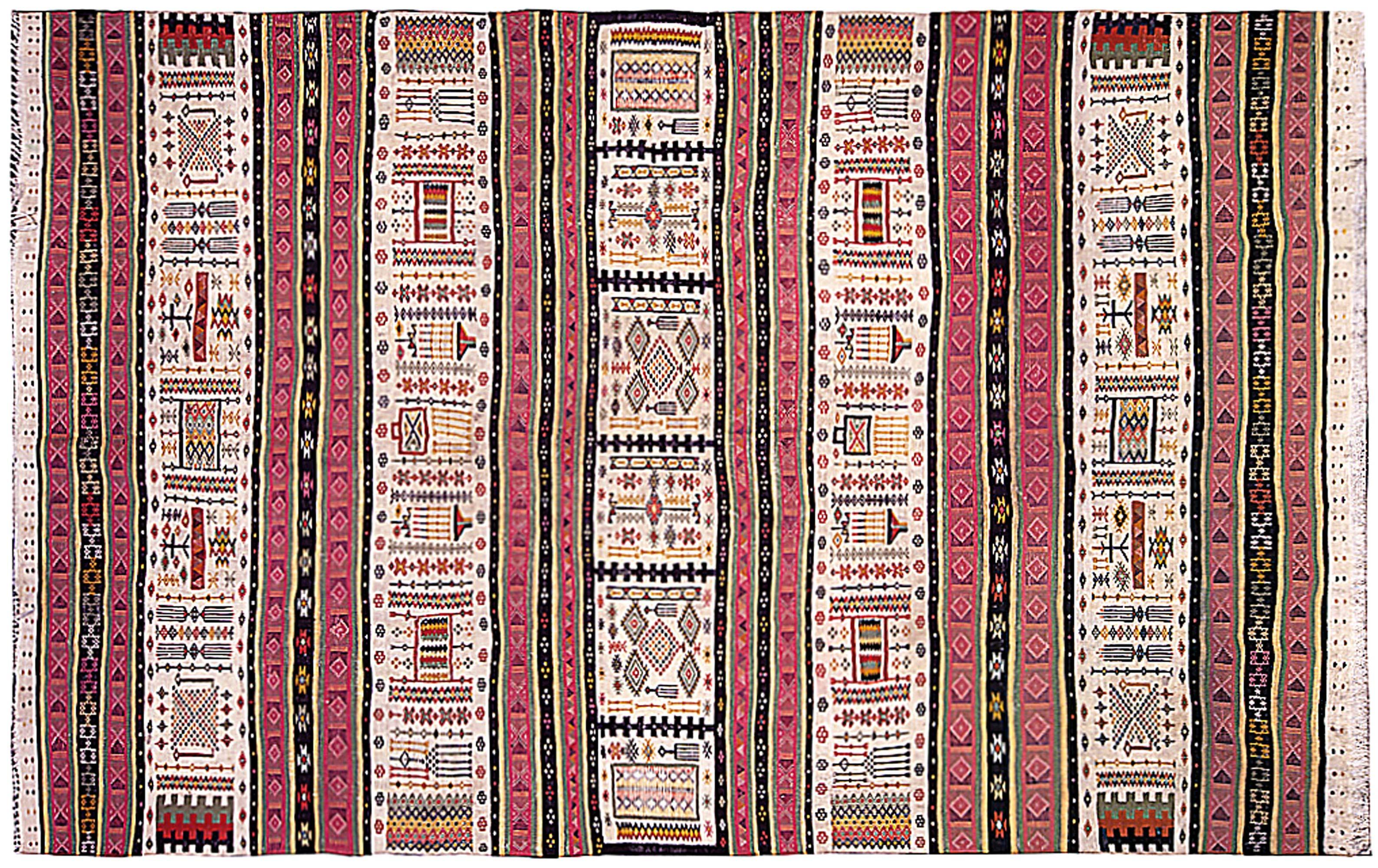 Annodato a mano Rug & Kilim turco folcloristico dei primi del Novecento in vendita