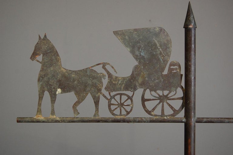 Early 20th Century Folky Horse and Carriage Weathervane at 1stDibs