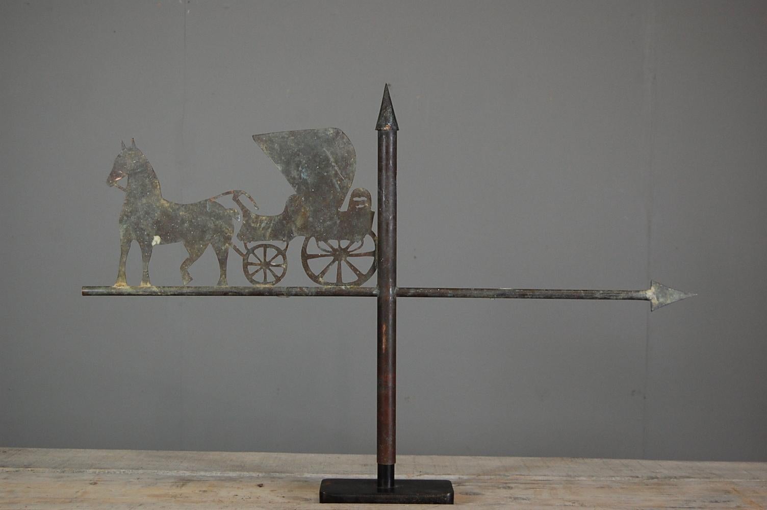 horse and carriage weathervane