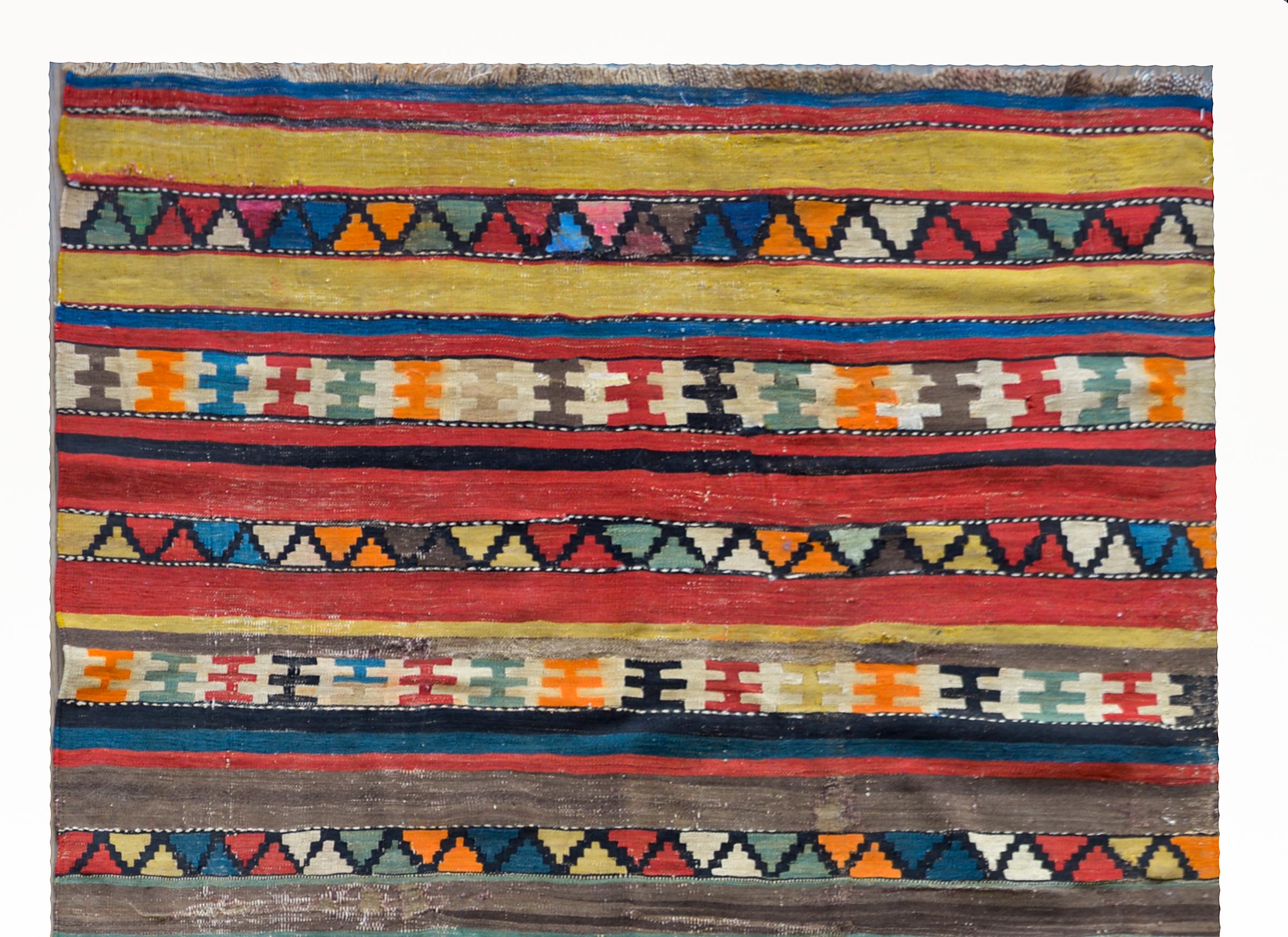 Mid-20th Century Early 20th Century Persian Shahsevan Kilim Runner For Sale