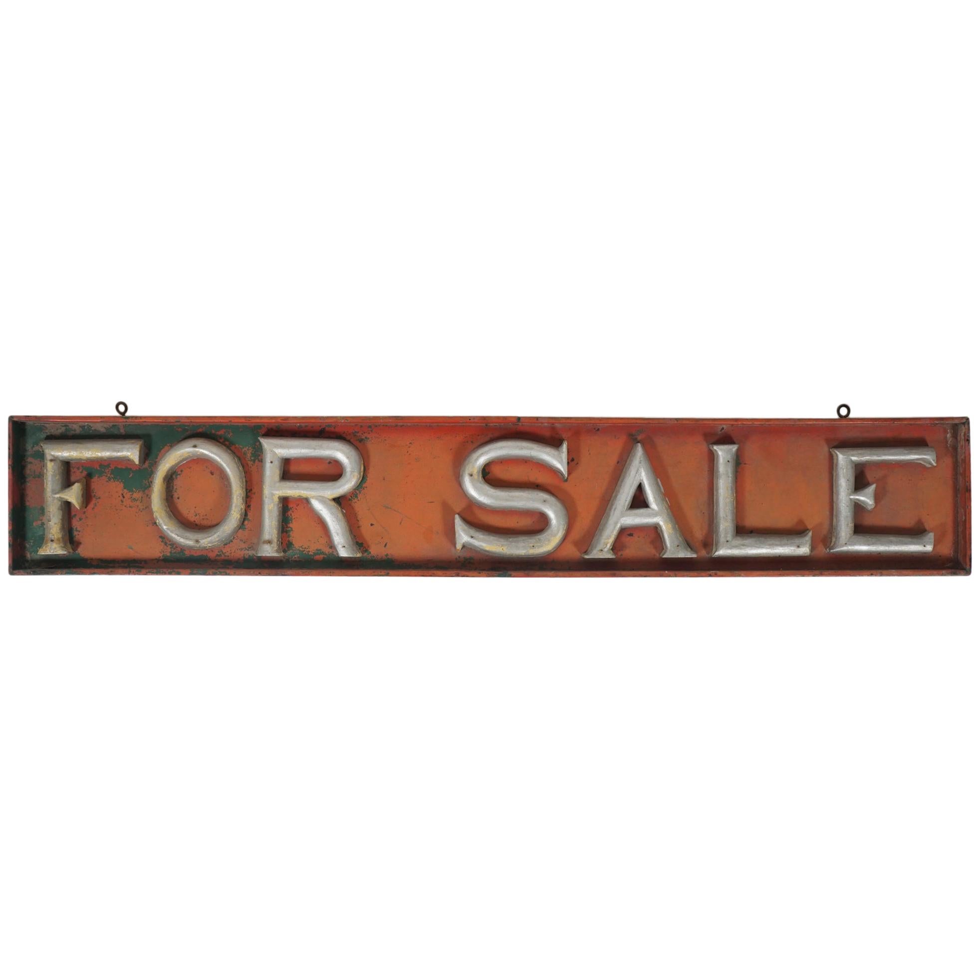 Early 20th Century "FOR SALE" Sign For Sale