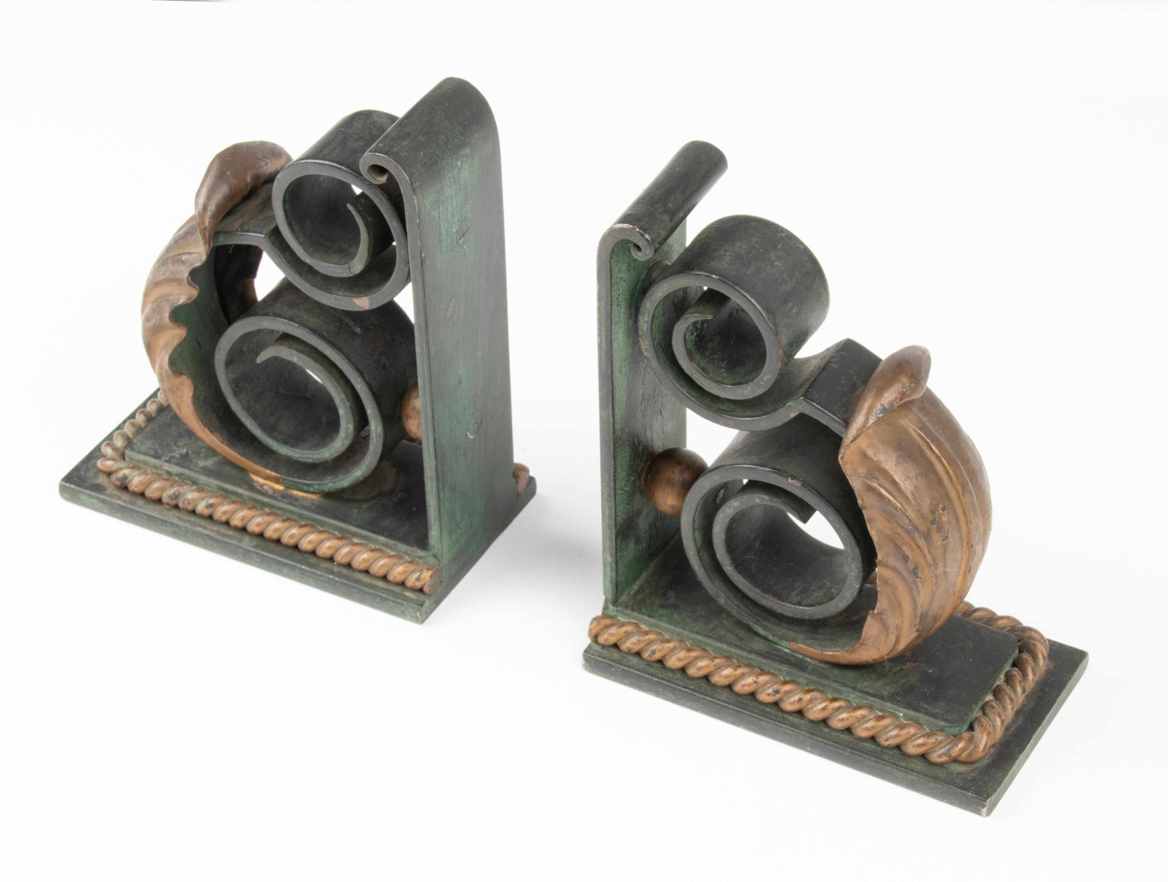Early 20th Century Forged Iron Patinated Book-Ends 7