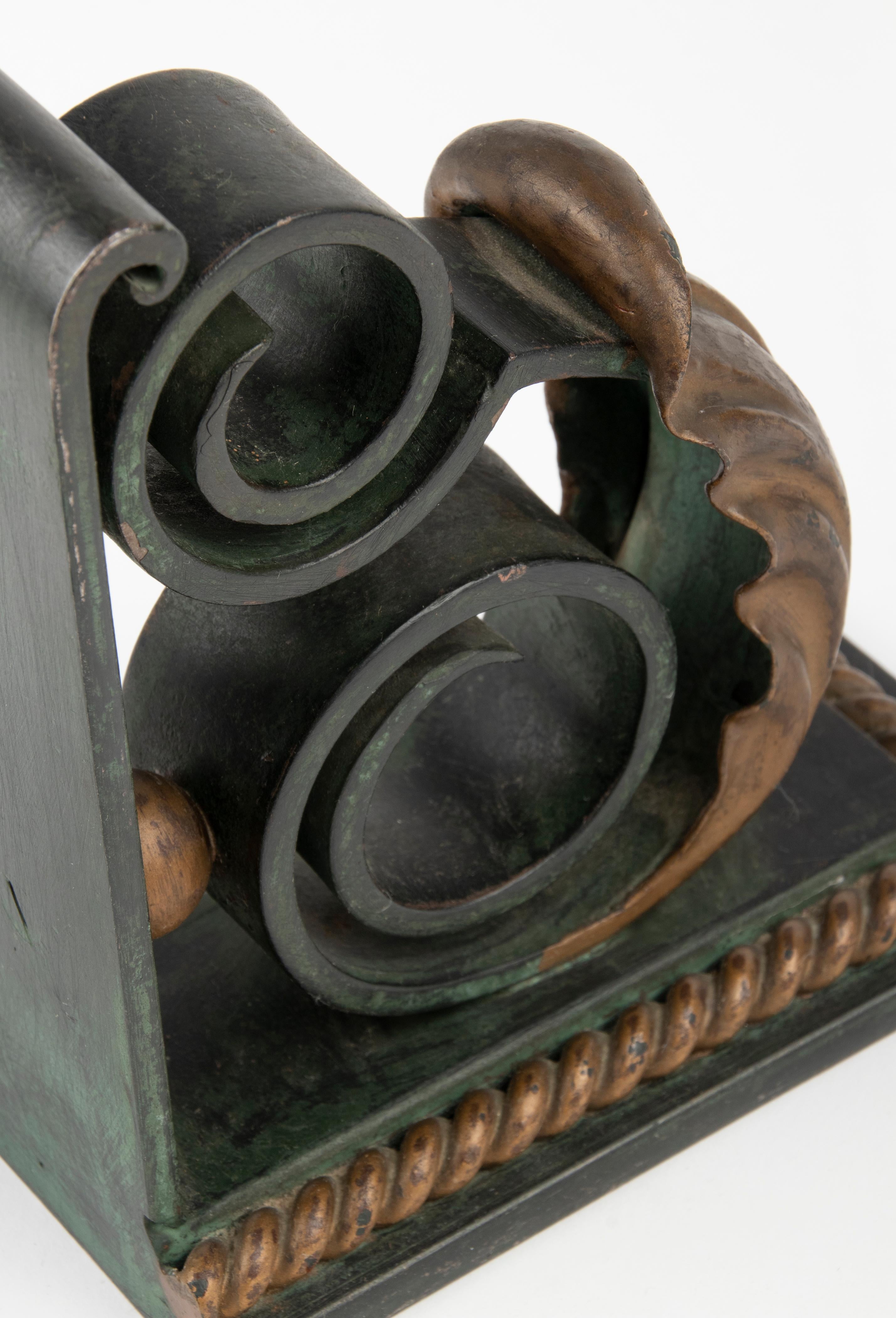 Early 20th Century Forged Iron Patinated Book-Ends 11