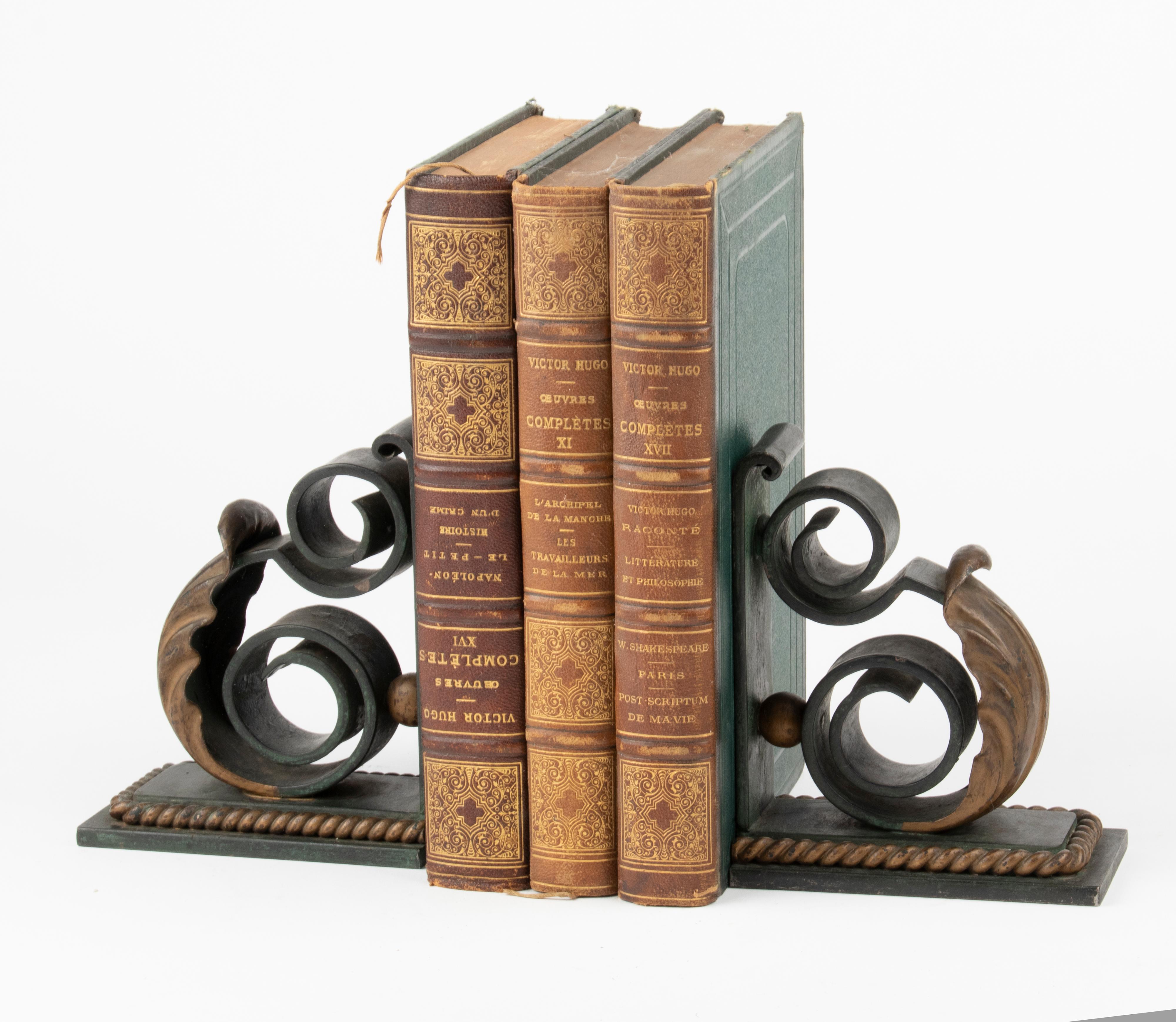 Early 20th Century Forged Iron Patinated Book-Ends 4