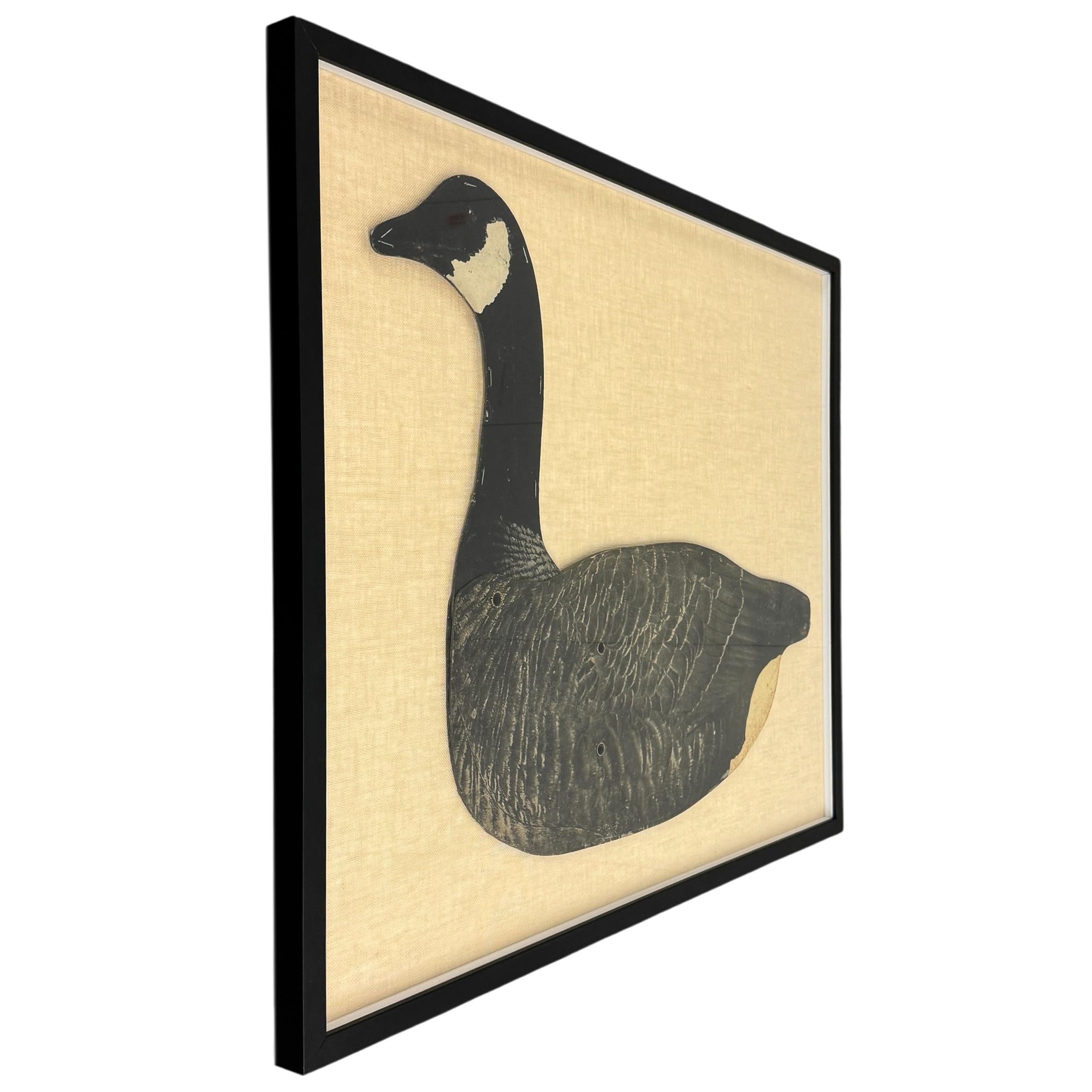 Country Early 20th Century Framed Canada Goose Decoy