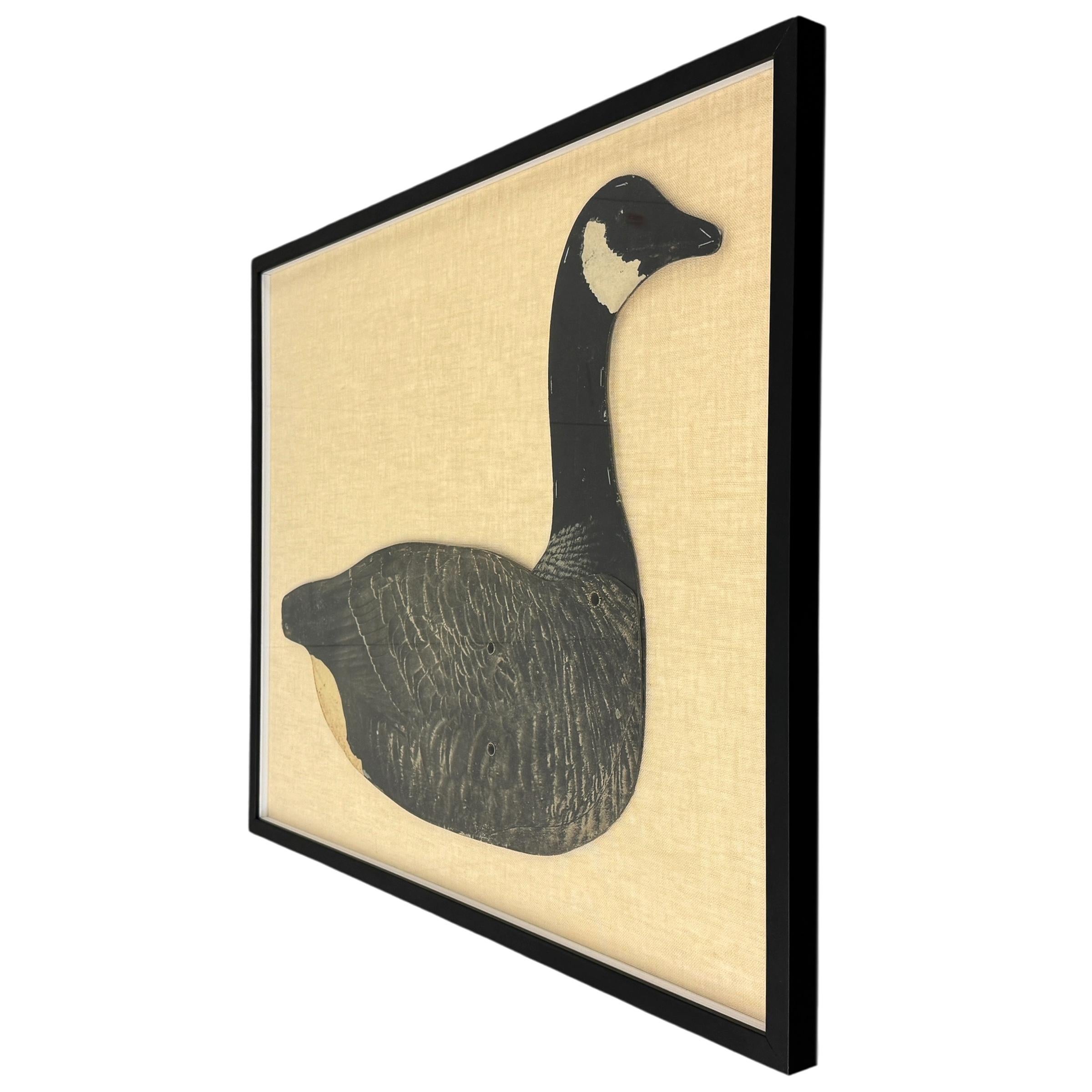 Country Early 20th Century Framed Canada Goose Decoy