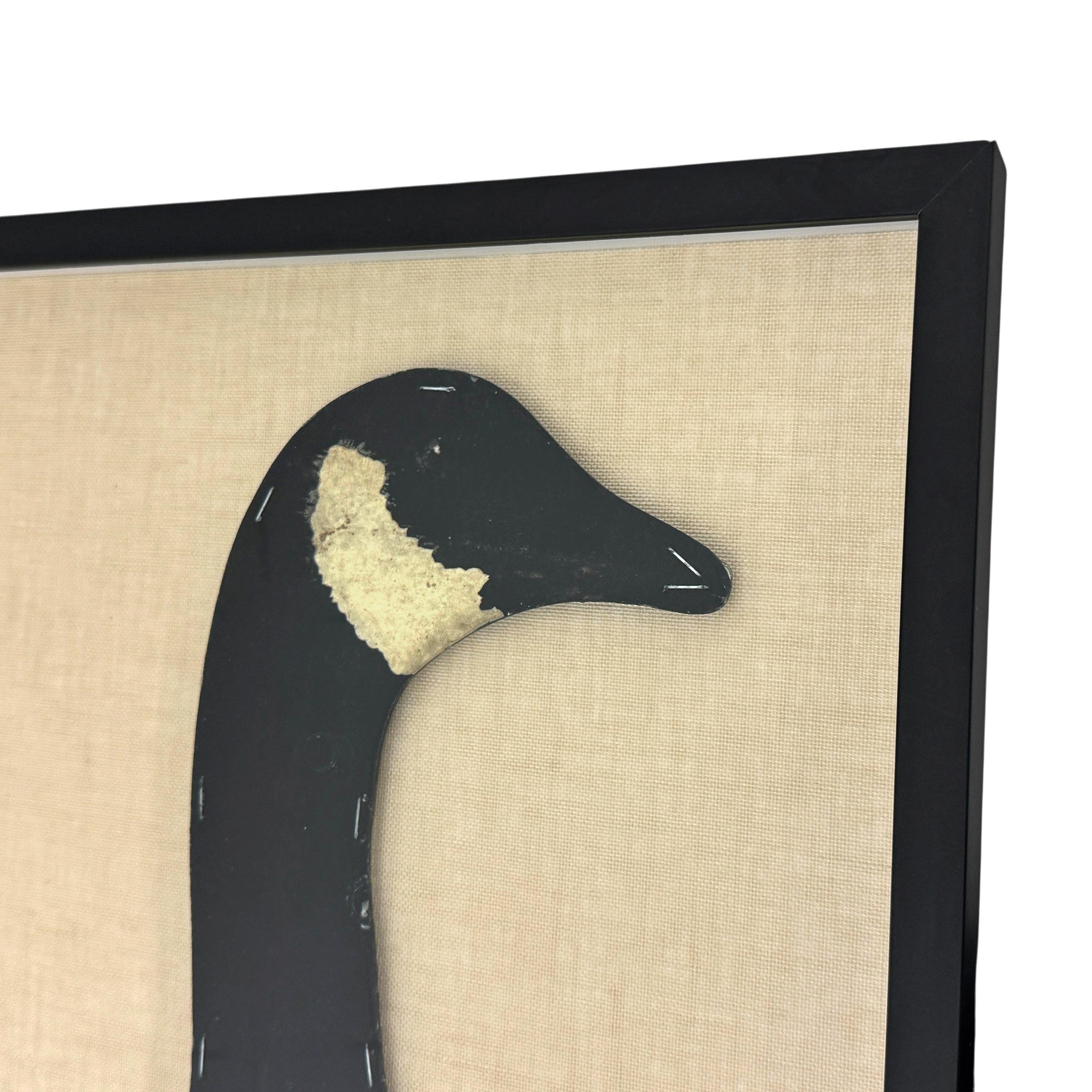 Early 20th Century Framed Canada Goose Decoy In Good Condition In Chicago, IL