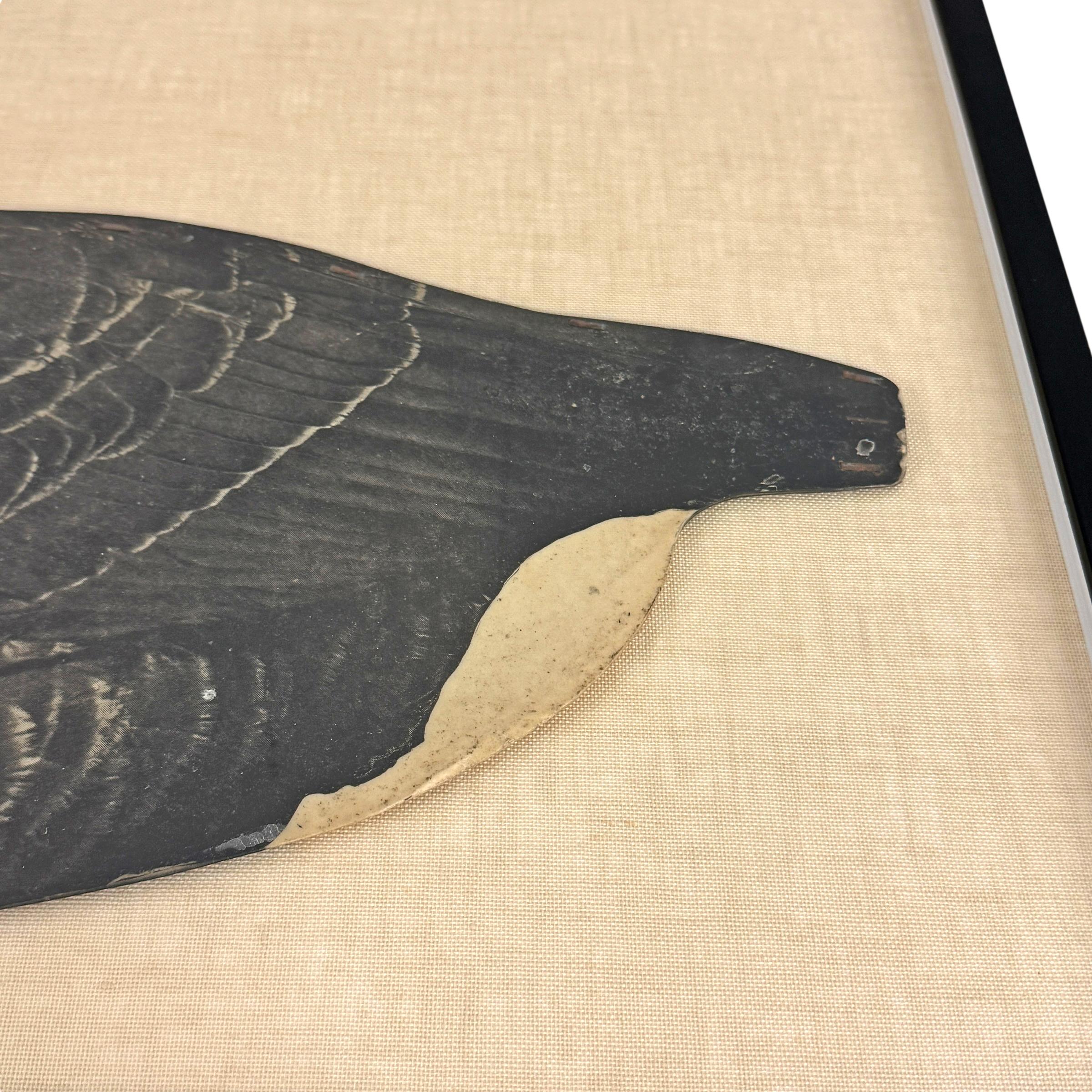 Linen Early 20th Century Framed Canada Goose Decoy