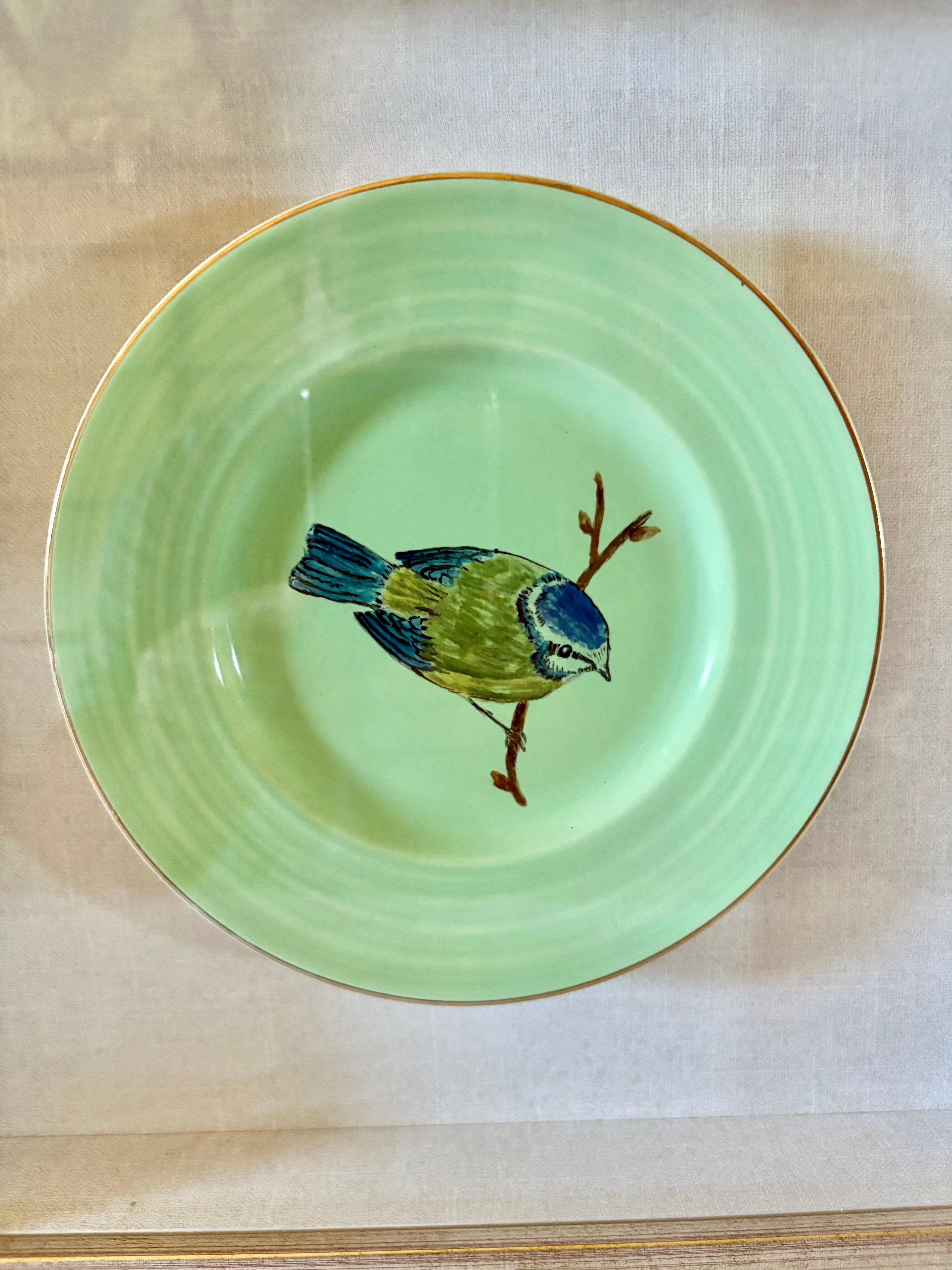 Gerahmte englische Staffordshire-Vogelteller des frühen 20. Jahrhunderts - Satz von vier Stück im Angebot 4