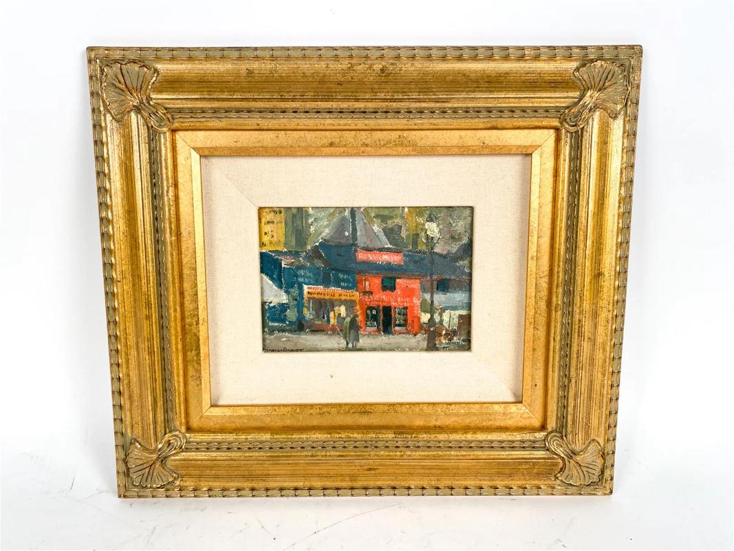 Early 20th century framed painting on board 