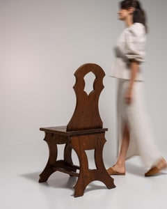 Early 20th Century France Rich Walnut Brown Carved Walnut Side Chair