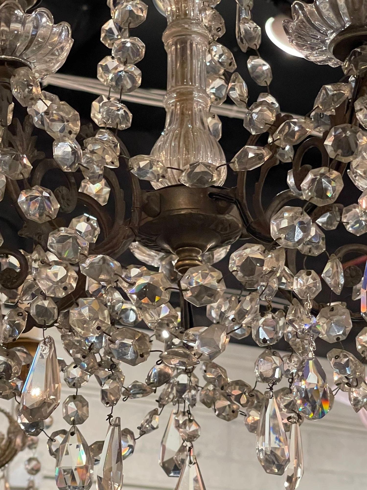 Bronzo Lampadario a 5 luci francese del primo Novecento in vendita