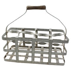 Early 20th Century French 8-Bottle Wine Carrier
