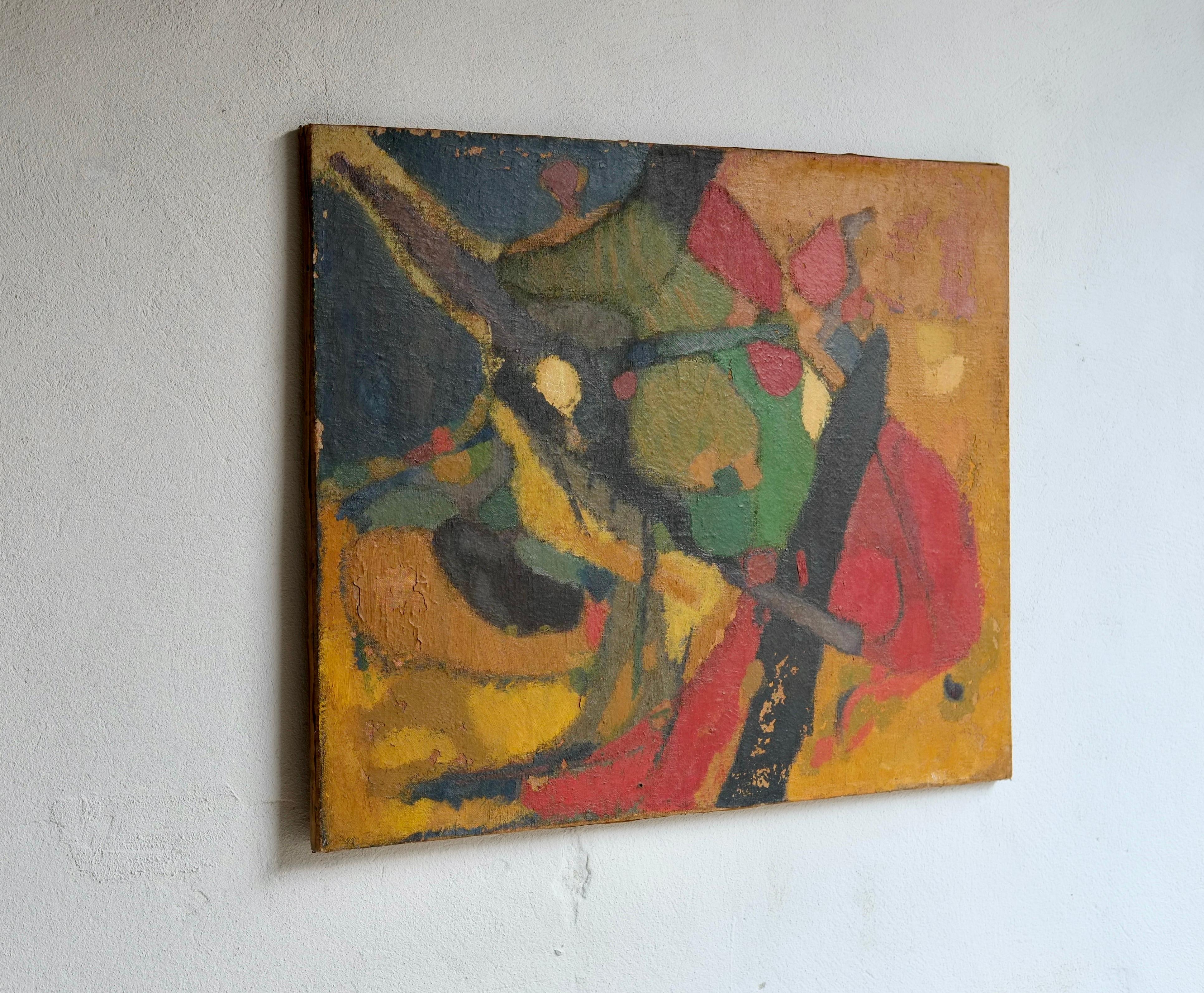 Early 20th Century, French, Abstract Oil on Canvas 5