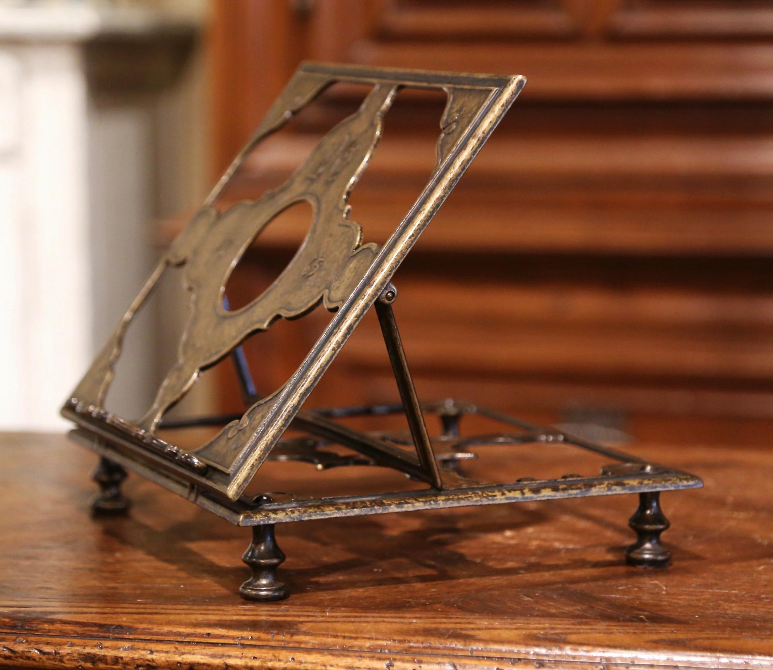 Early 20th Century French Adjustable Bronze Table Book Stand or Music Holder 6