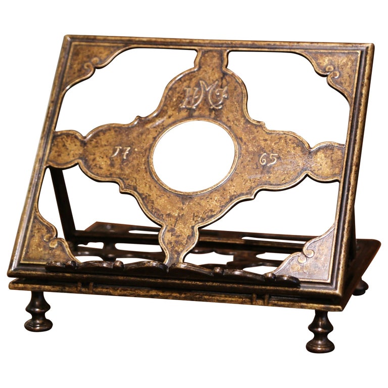 Early 20th Century French Adjustable Bronze Table Book Stand or Music