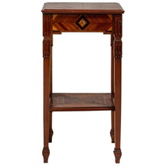 Französischer Biedermeier-Intarsientisch aus Bernstein, Anfang des 20. Jahrhunderts