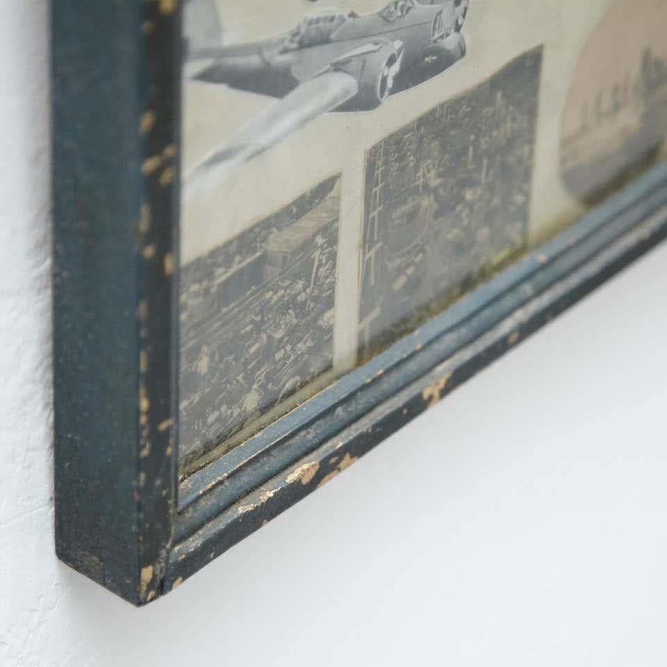 Early 20th Century French Antique Aviation Collage Framed Composition For Sale 6