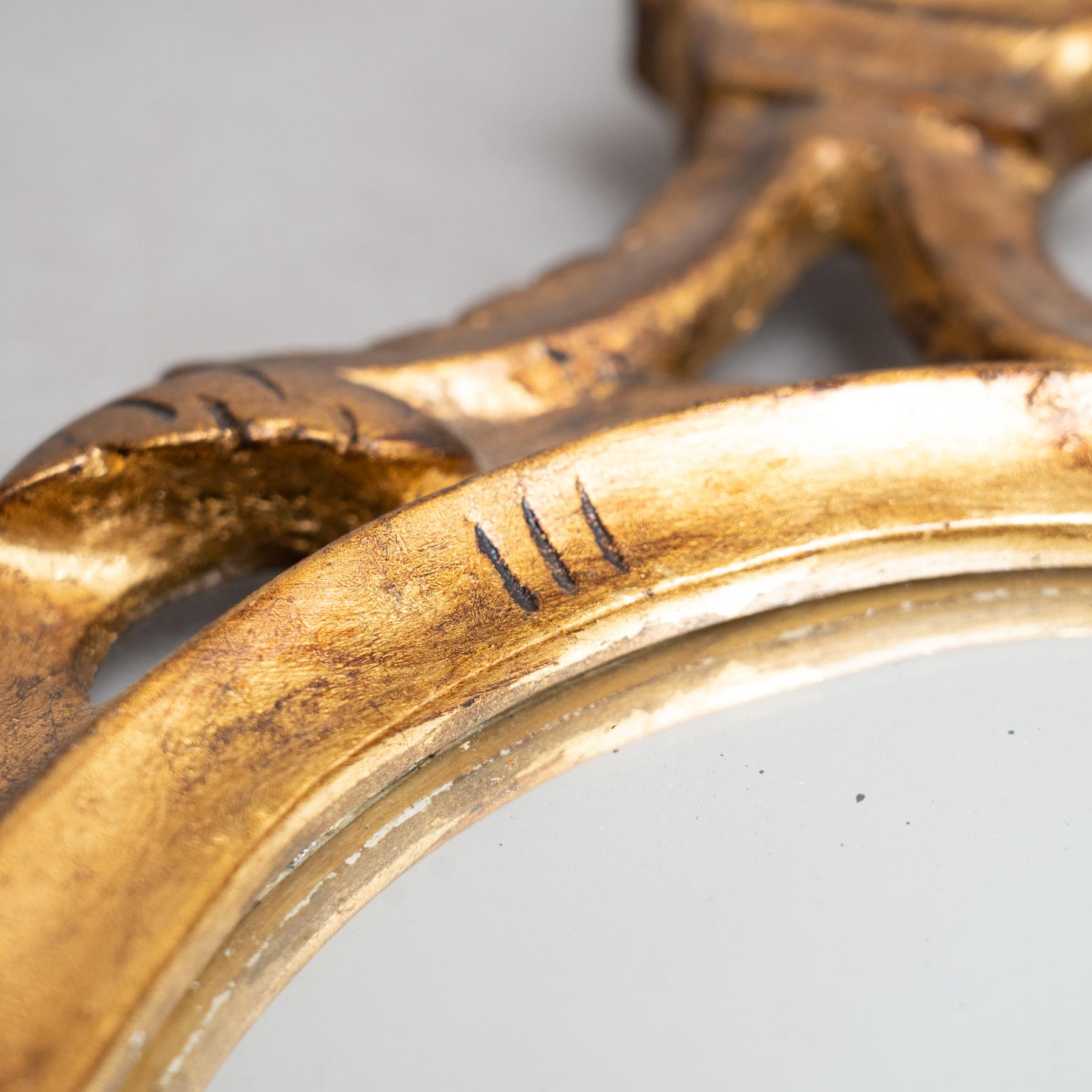 Espejo Cornucopia Dorado Antiguo Francés de Principios del Siglo XX: Elegancia atemporal 4