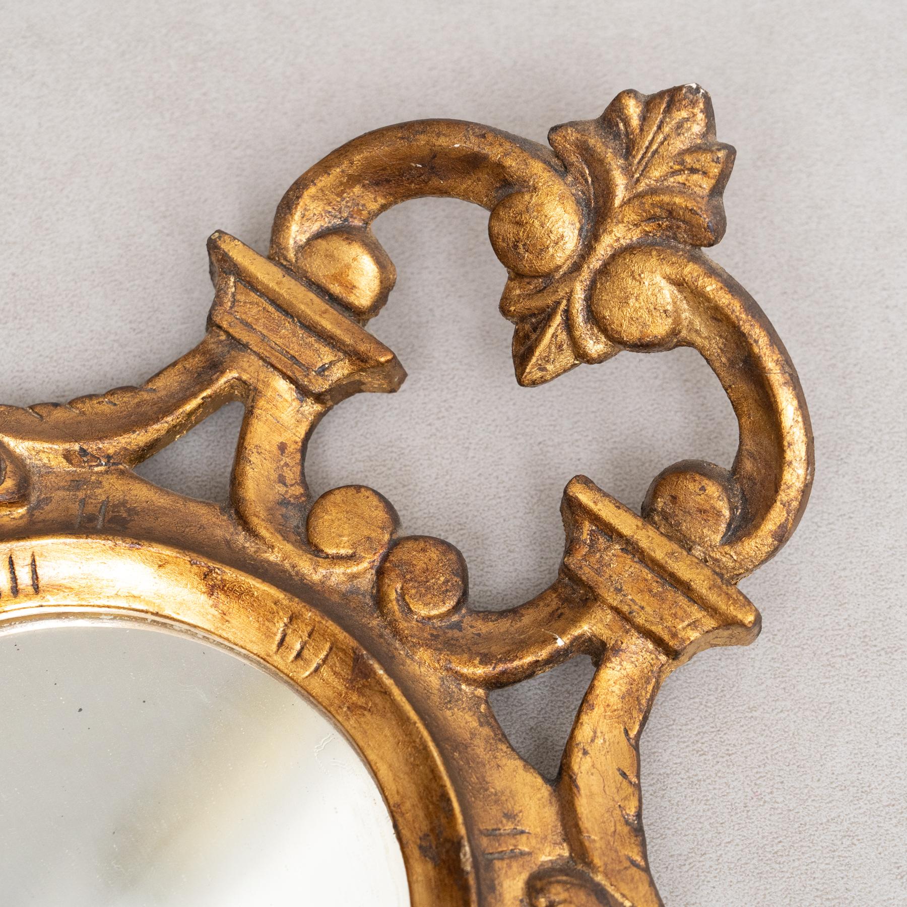 Espejo Cornucopia Dorado Antiguo Francés de Principios del Siglo XX: Elegancia atemporal en Bueno Estado en Barcelona, ES