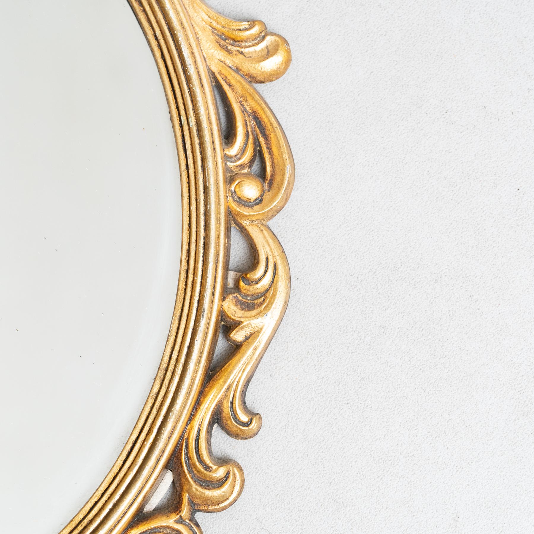Miroir à cornes d'or Antique Mirror du début du 20e siècle : Elegance Timeless en vente 1