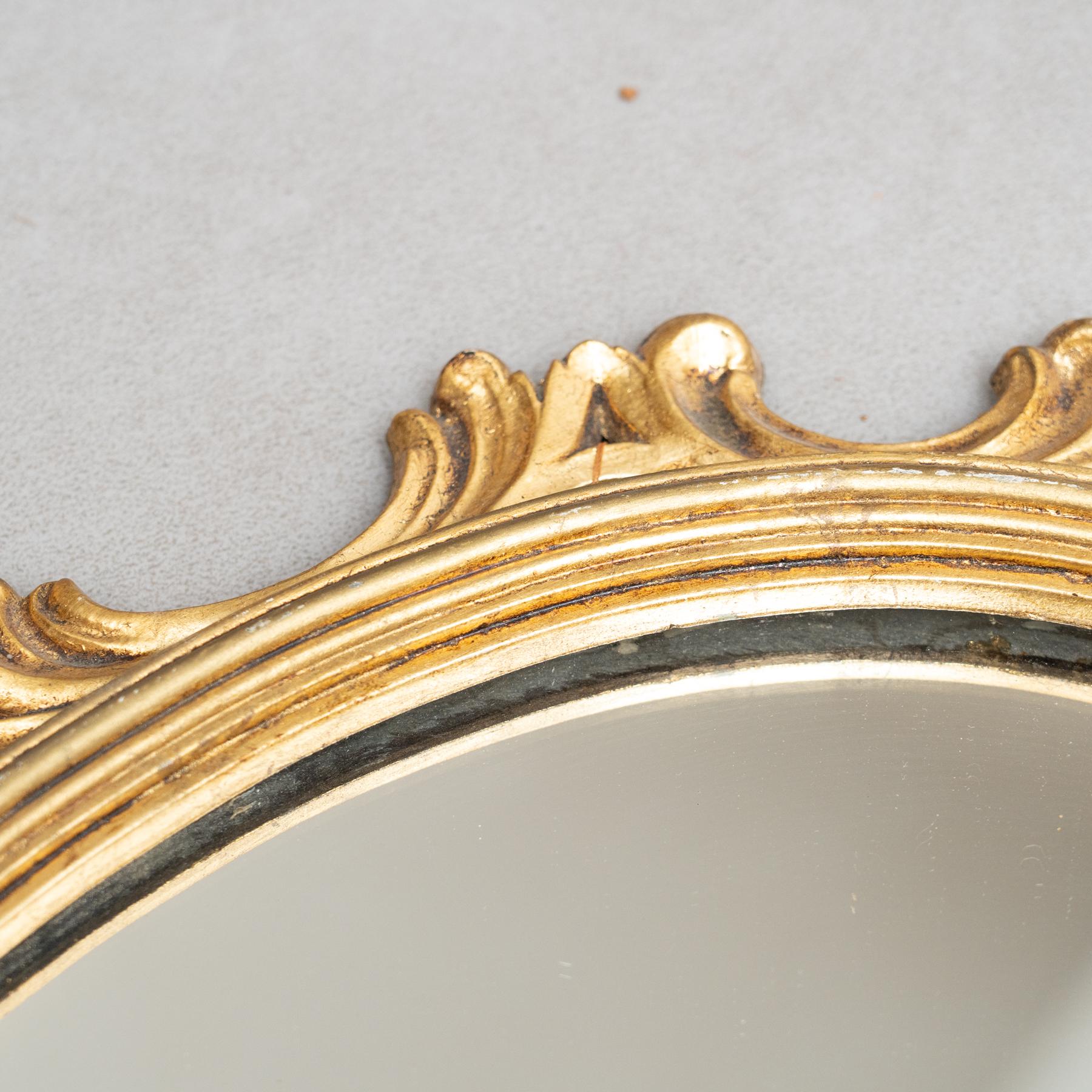 Miroir à cornes d'or Antique Mirror du début du 20e siècle : Elegance Timeless en vente 2