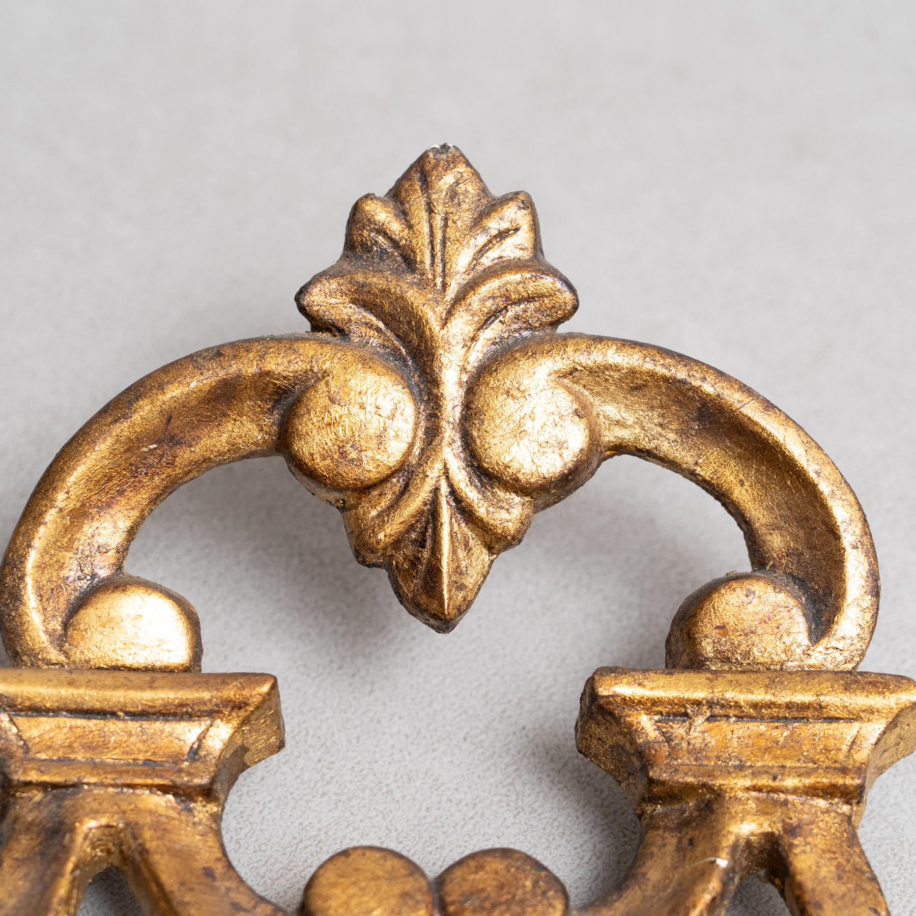 Espejo Cornucopia Dorado Antiguo Francés de Principios del Siglo XX: Elegancia atemporal 3