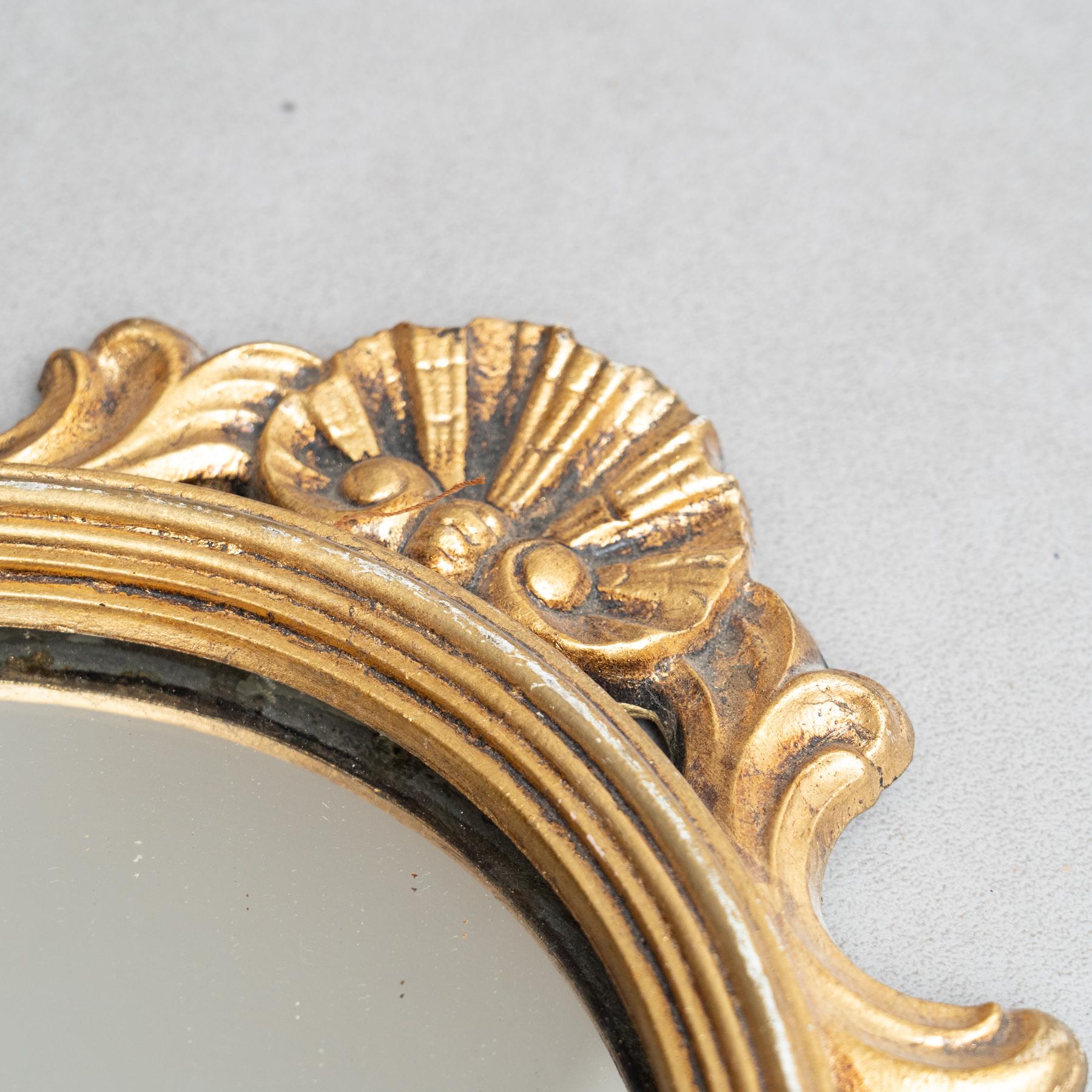 Miroir à cornes d'or Antique Mirror du début du 20e siècle : Elegance Timeless en vente 3