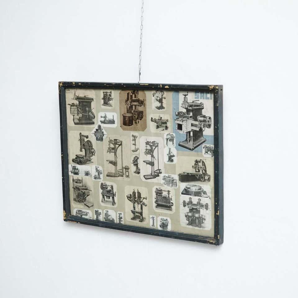 Mid-Century Modern Early 20th Century French Antique Machines Collage Composition For Sale