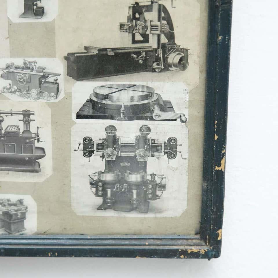 Early 20th Century French Antique Machines Collage Composition For Sale 2